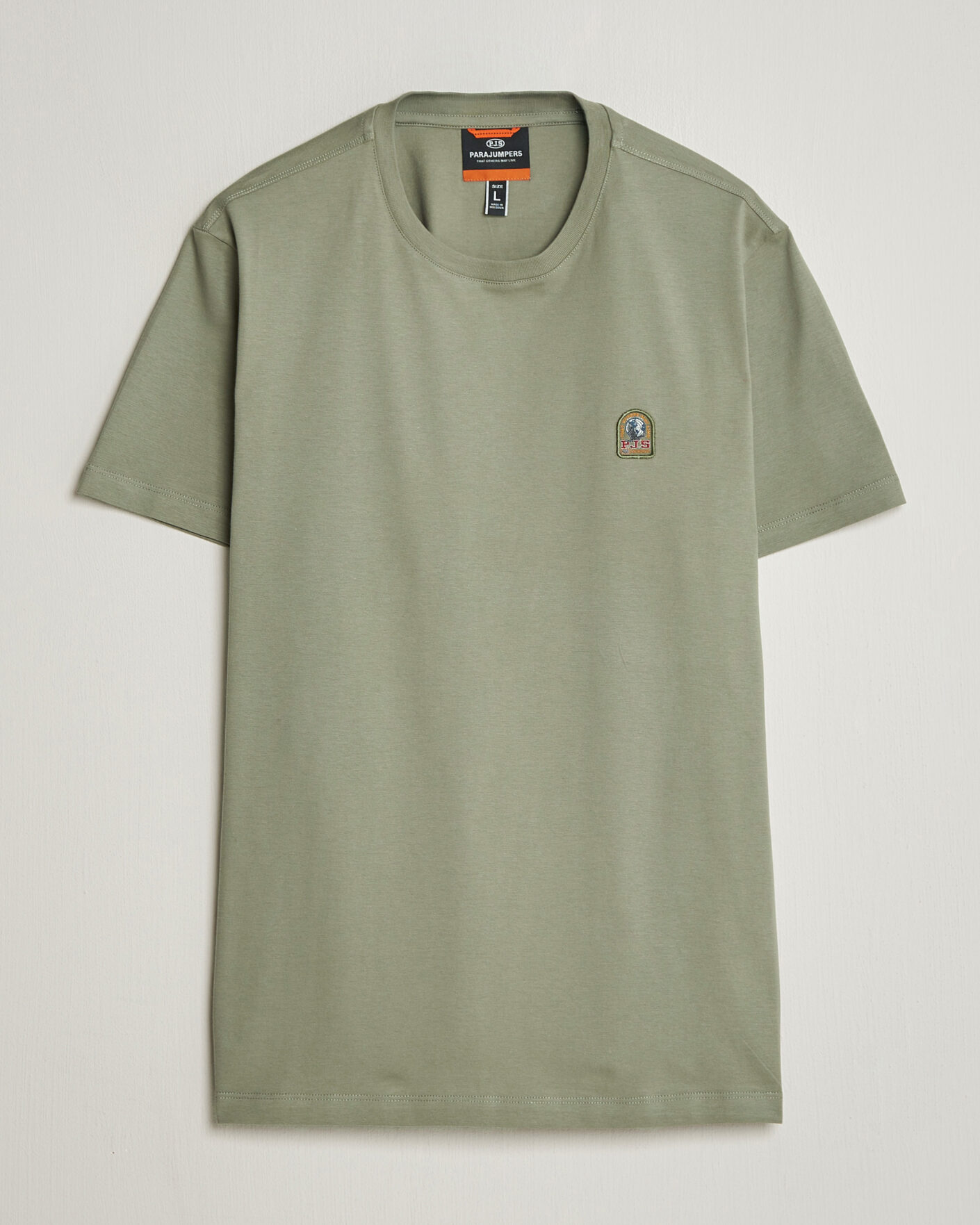 Herren | T-Shirts | Parajumpers | Patch Crew Neck T-Shirt Ashen Sage