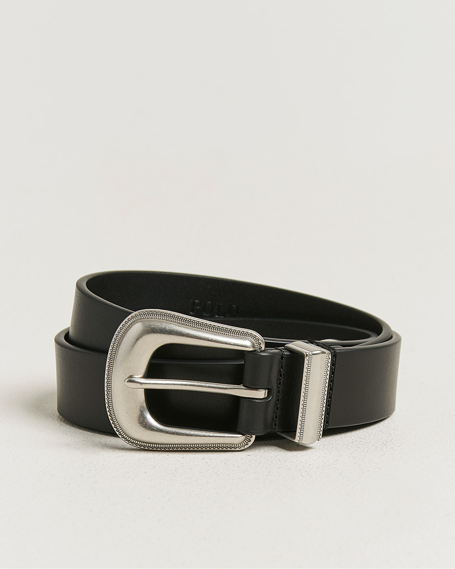 Herren | Gürtel | Polo Ralph Lauren | Western Leather Belt Black
