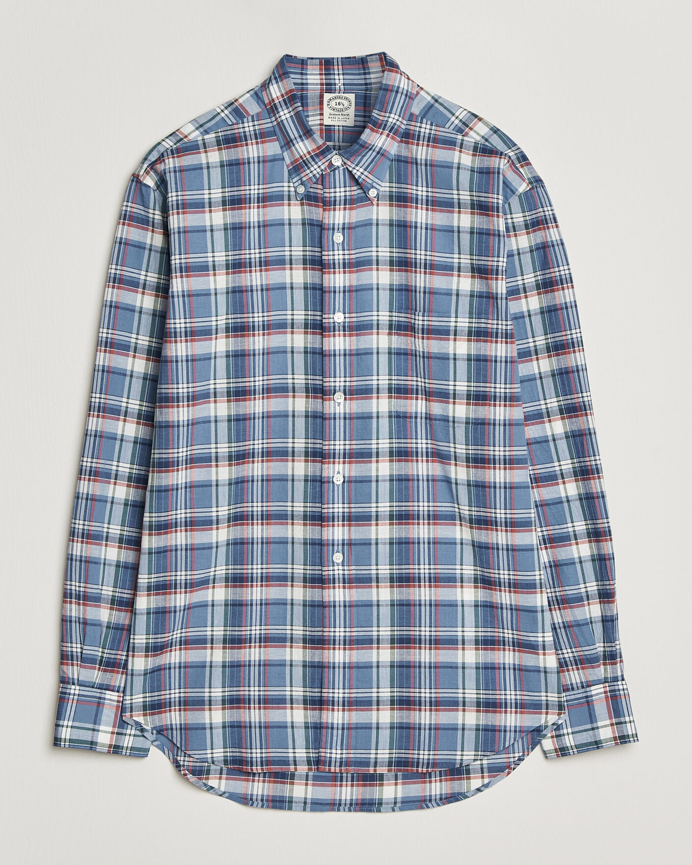 Herren | Hemden | Kamakura Shirts | Vintage Ivy Button Down Shirt Blue Madras