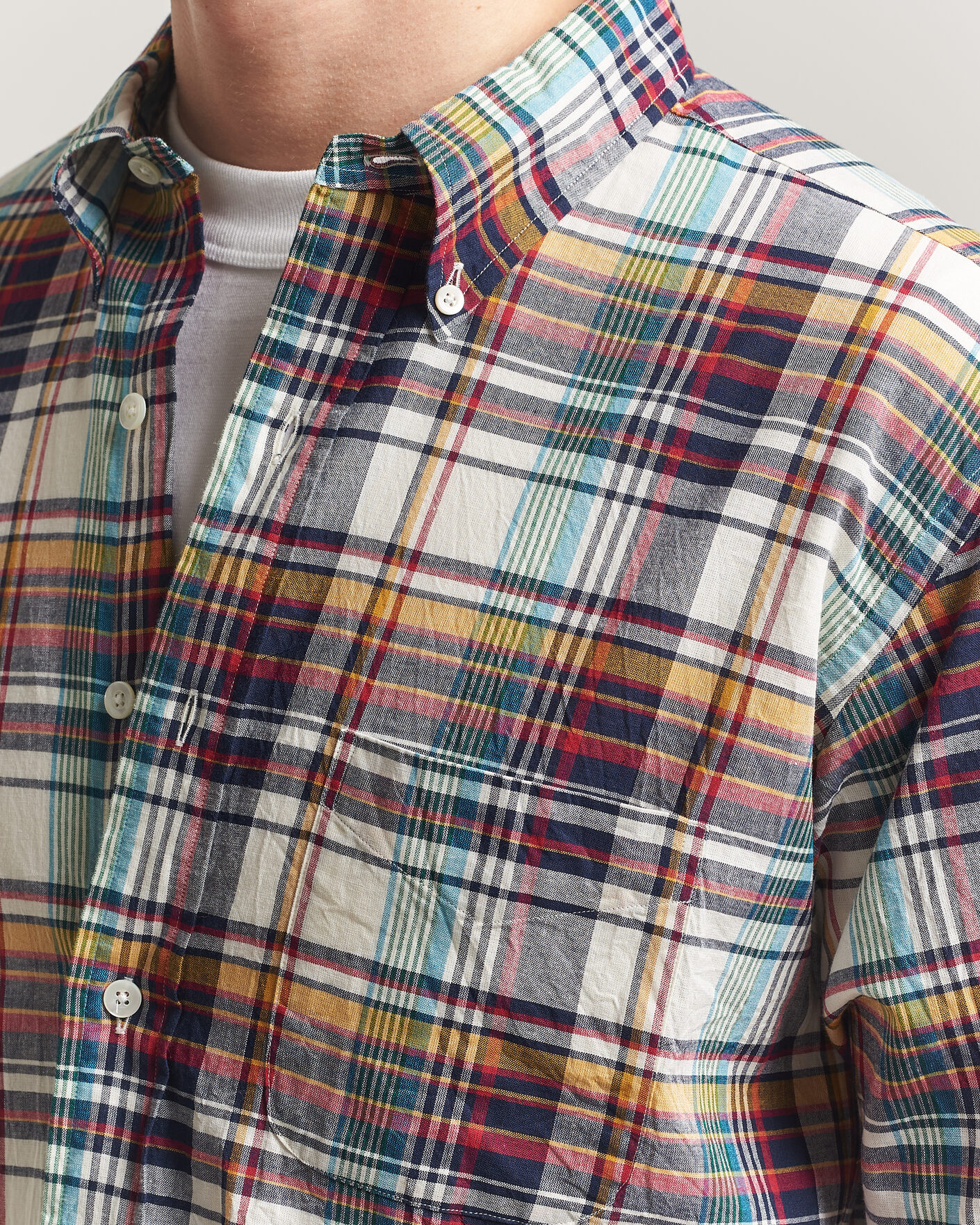 Herren | Hemden | Kamakura Shirts | Vintage Ivy Button Down Shirt Yellow Madras