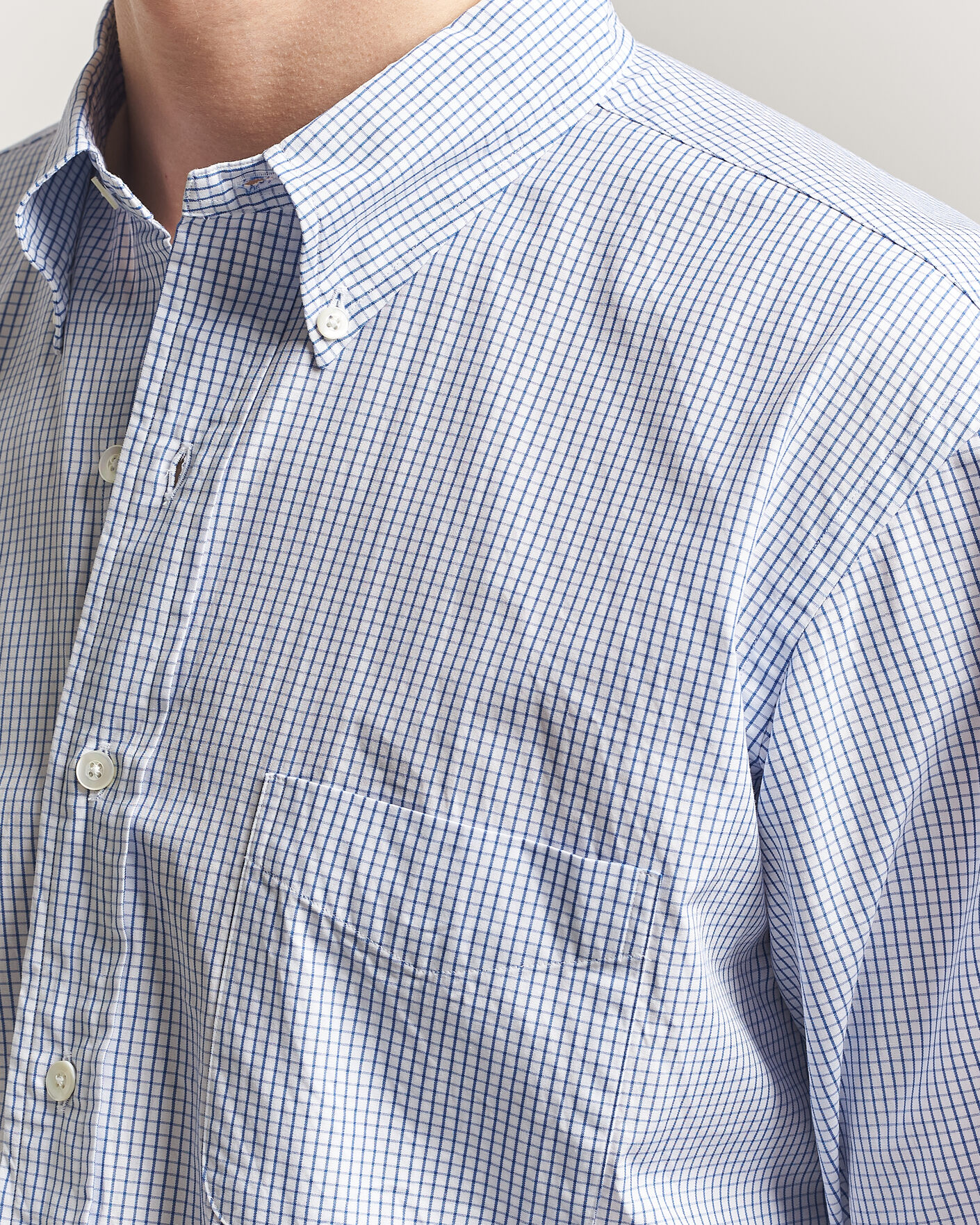 Herren | Hemden | Kamakura Shirts | Vintage Ivy Button Down Shirt Blue Check
