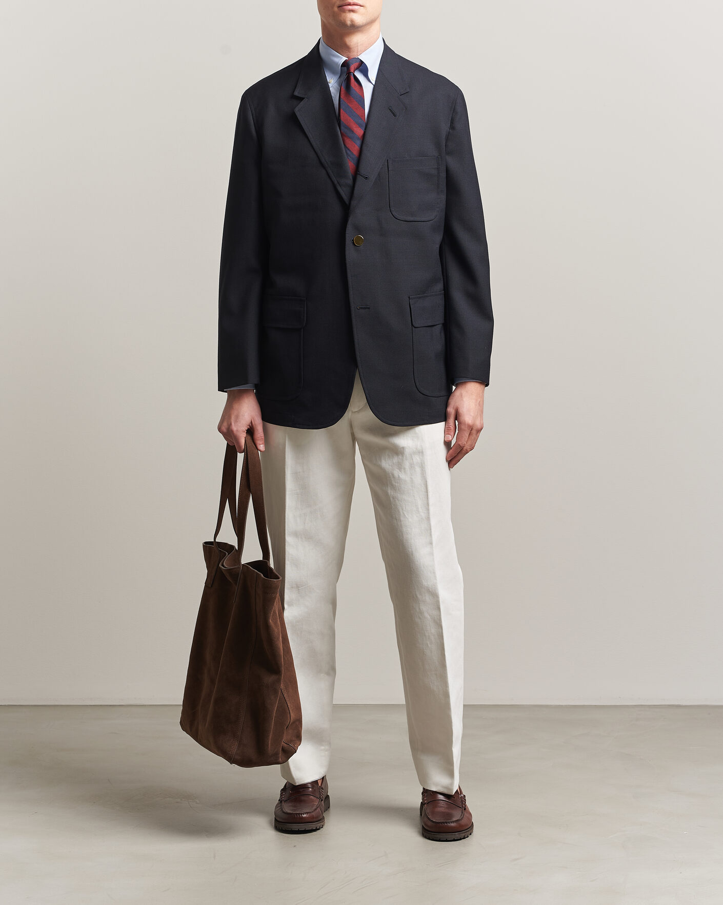 Herren | Sakkos | Kamakura Shirts | Unstructured Ivy Blazer Navy