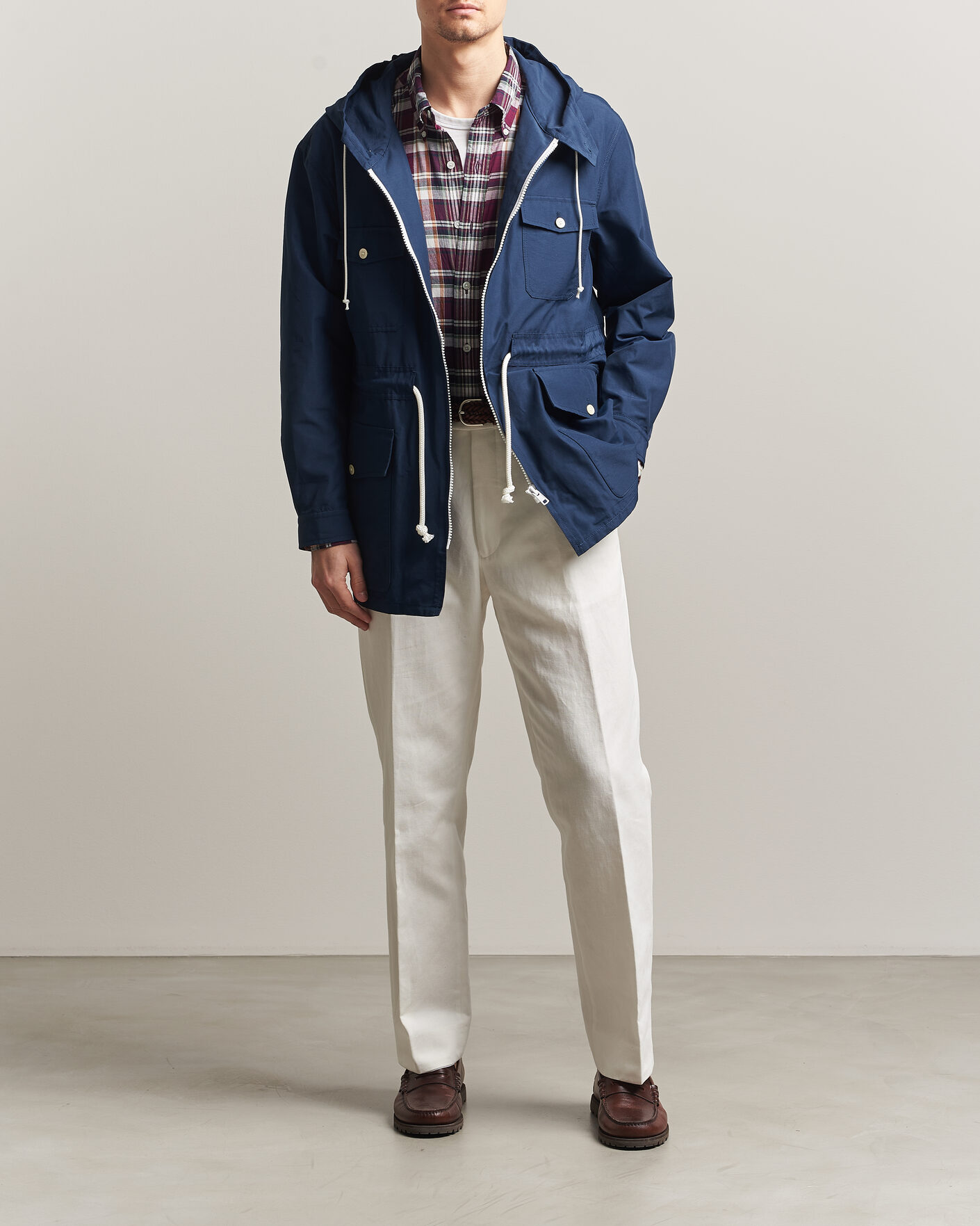 Herren | Jacken | Kamakura Shirts | Marine Parka Navy