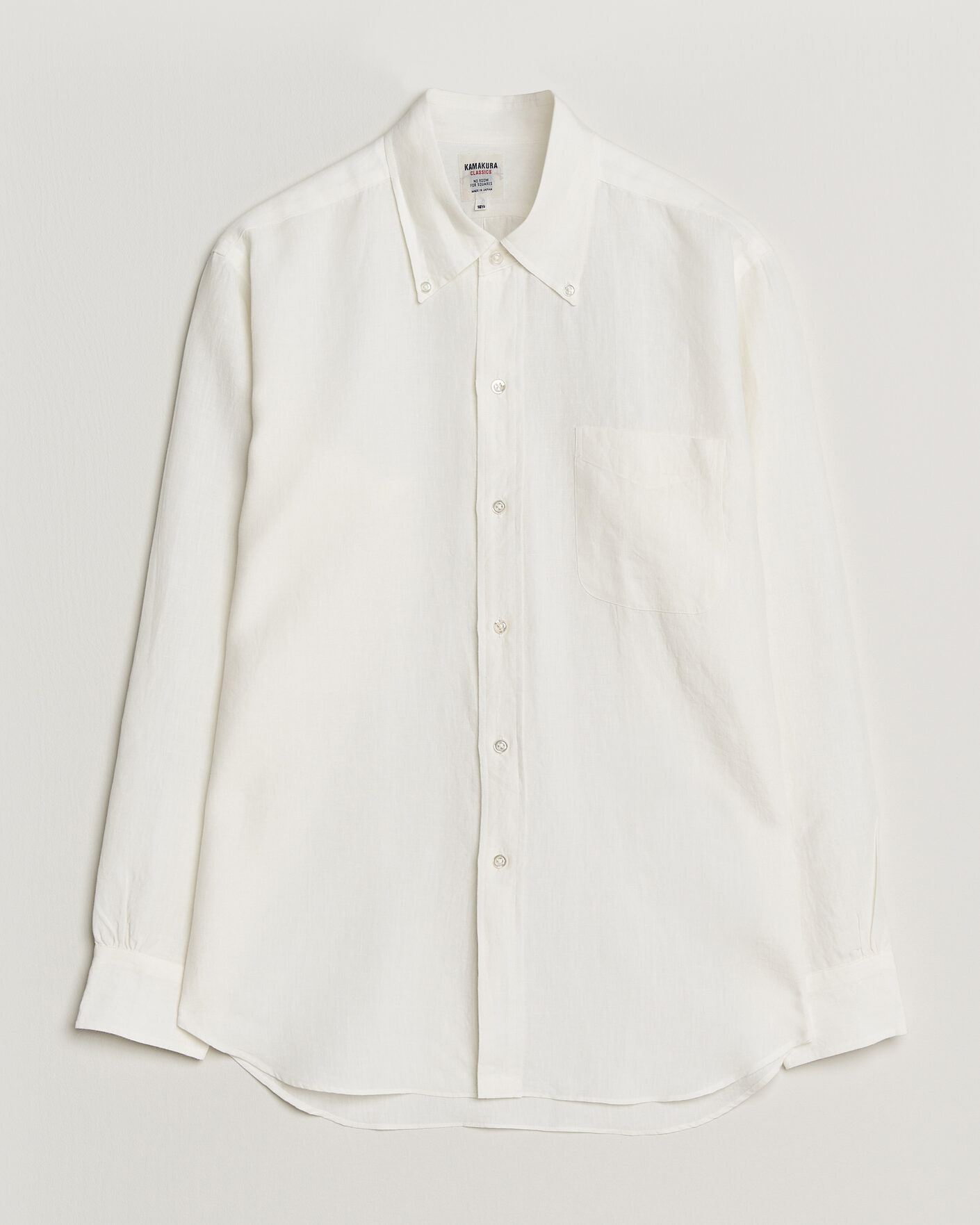 Herren | Hemden | Kamakura Shirts | Linen Ametora Shirt White