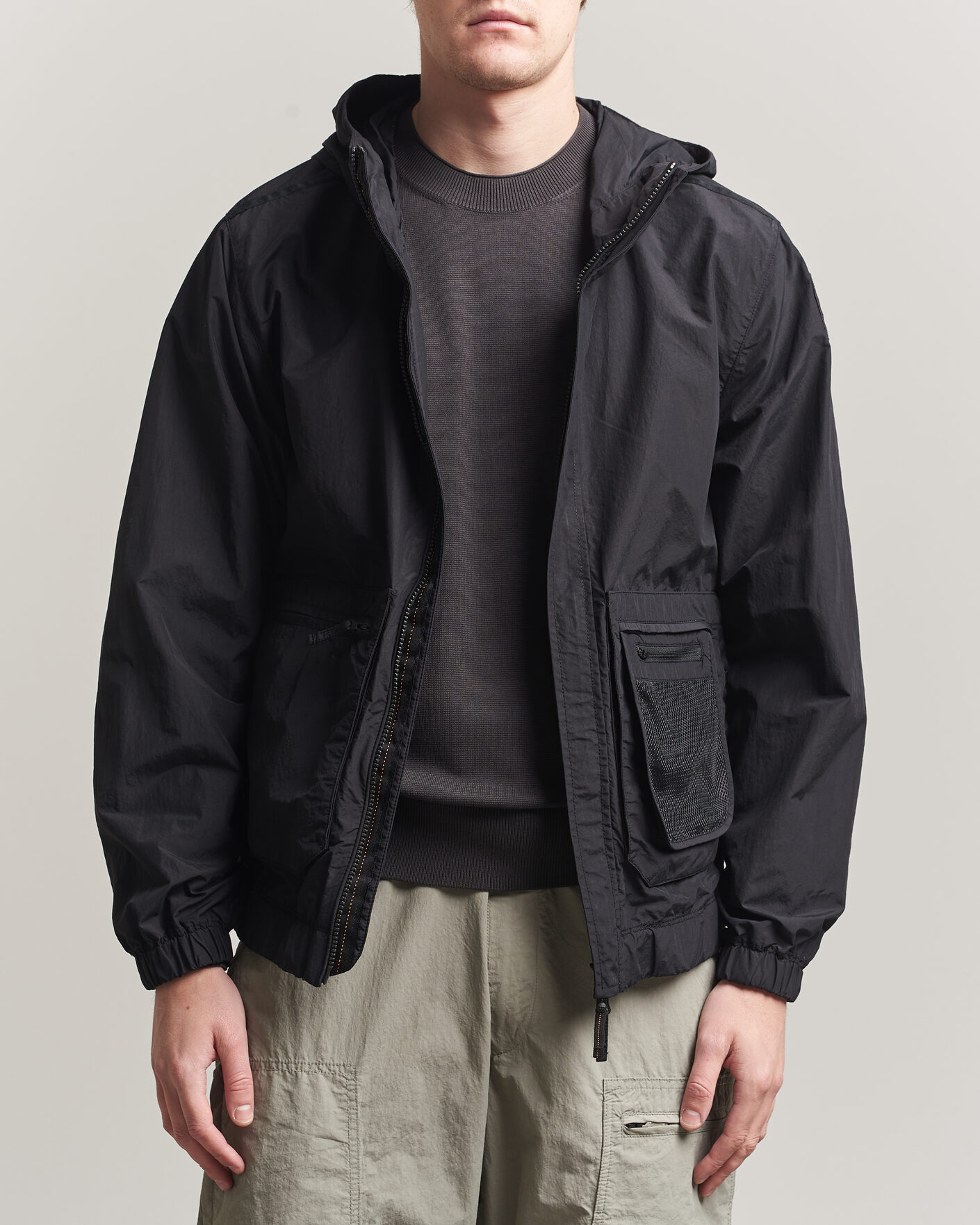 Herren | Jacken | Parajumpers | Rube Smash Peached Nylon Hooded Jacket Black