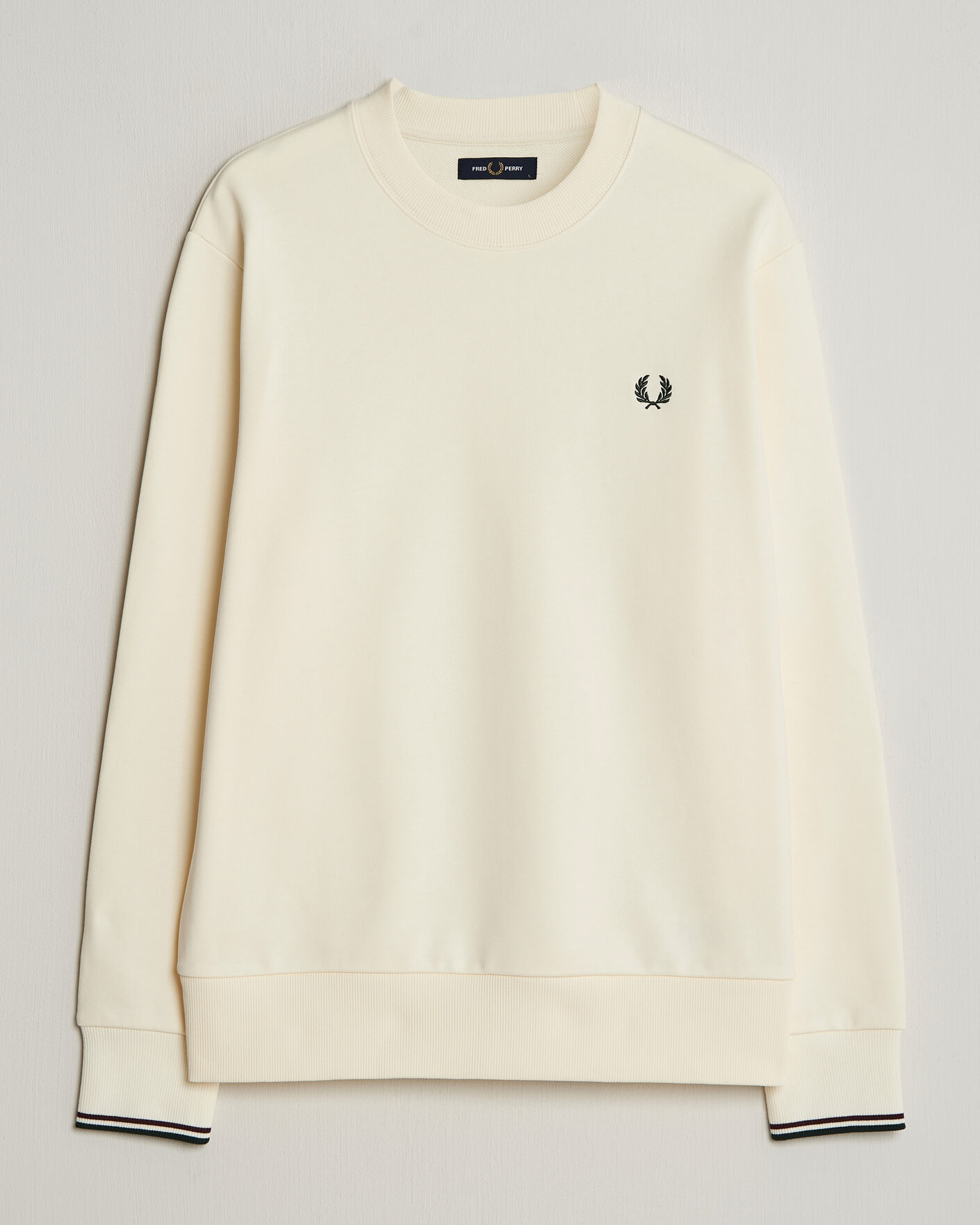 Herren | Pullover | Fred Perry | Crew Neck Sweatshirt Ecru