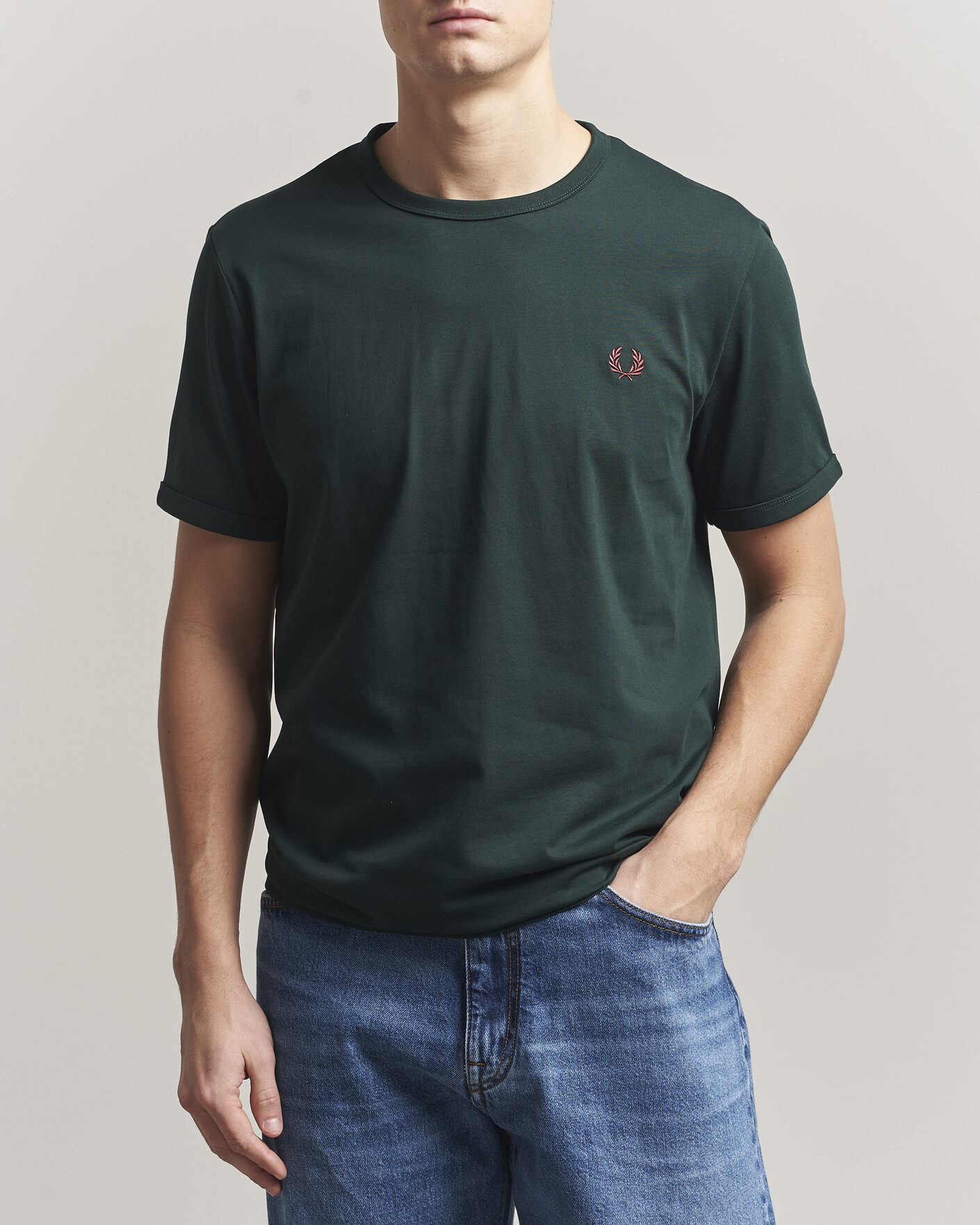 Herren | T-Shirts | Fred Perry | Ringer T-Shirt Grassroots Green
