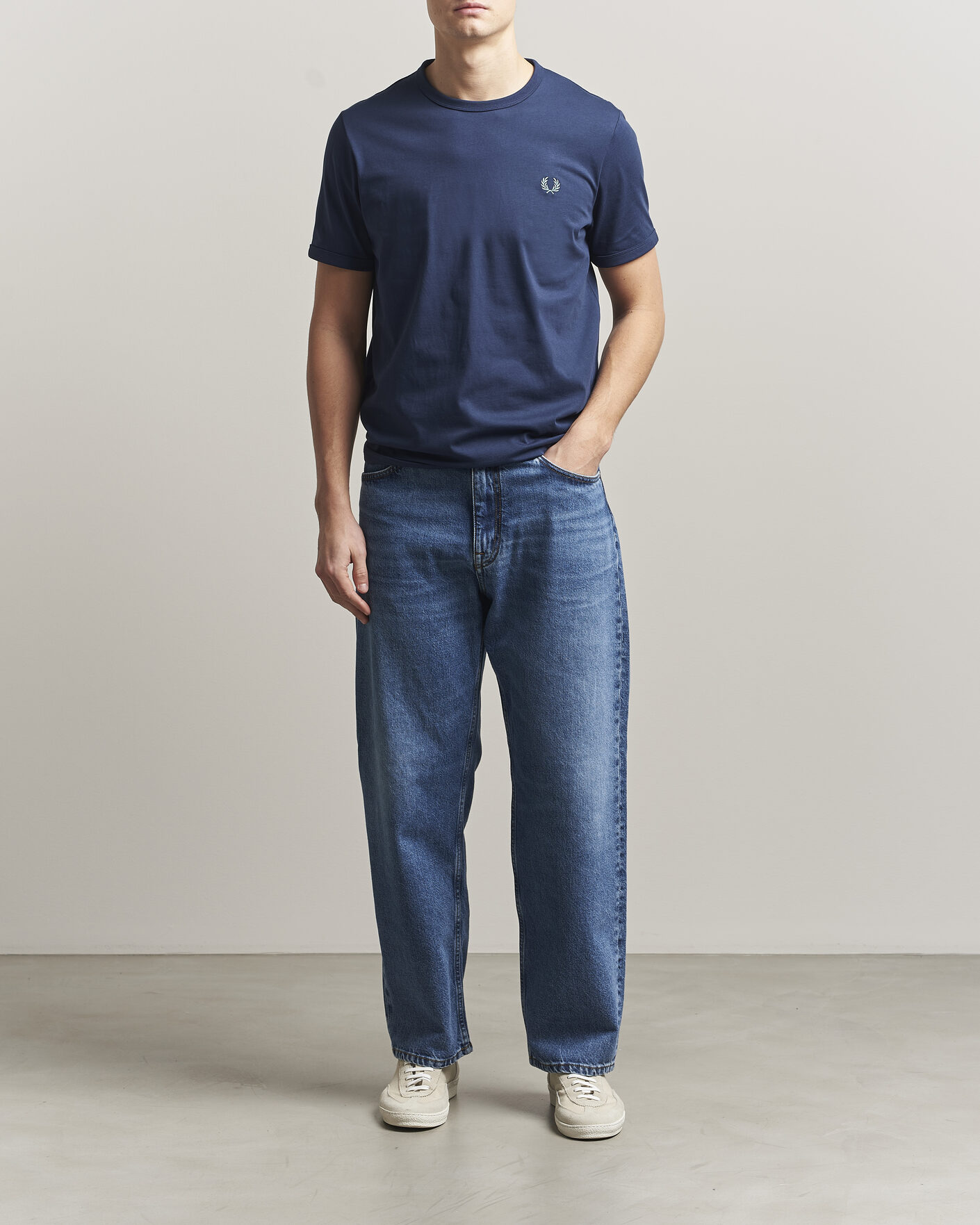 Herren | T-Shirts | Fred Perry | Ringer T-Shirt Tennis Blue