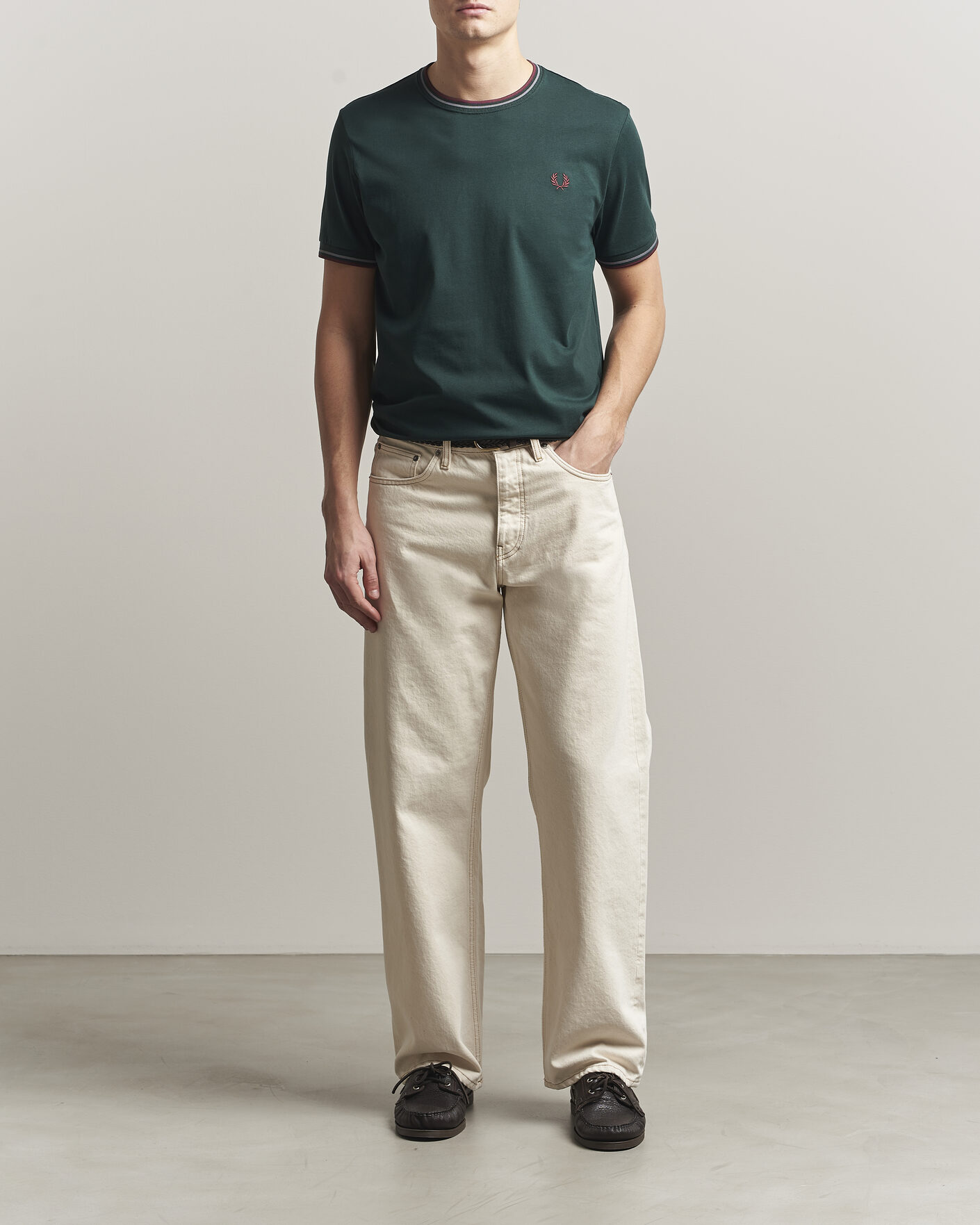 Herren | T-Shirts | Fred Perry | Twin Tipped T-Shirt Grassroots Green