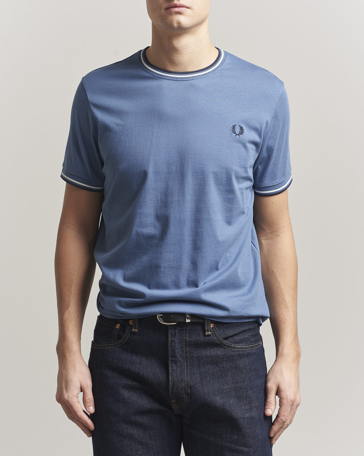 Herren | T-Shirts | Fred Perry | Twin Tipped T-Shirt Ace Blue