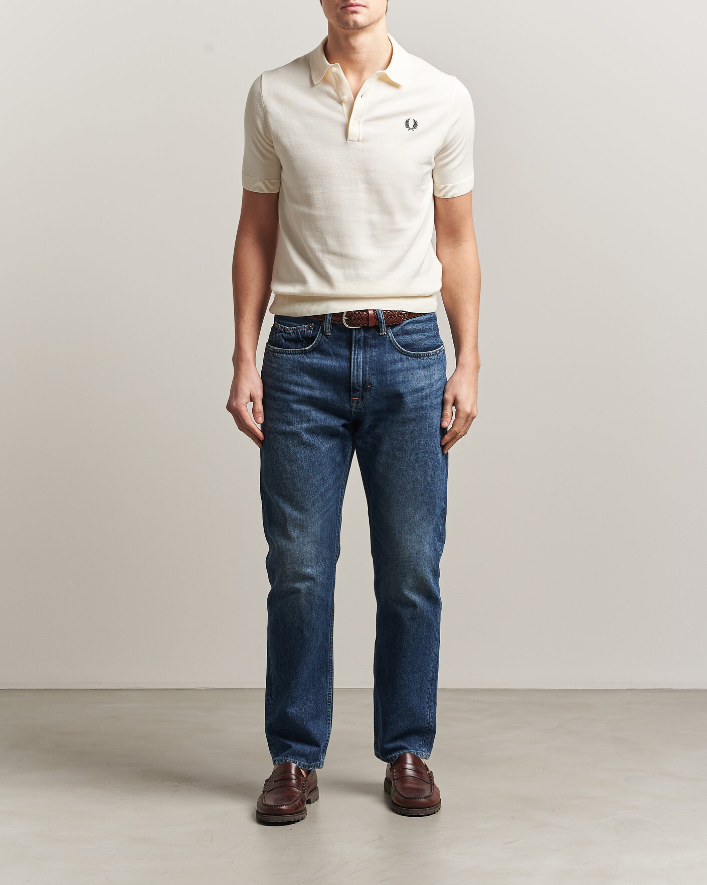 Herren | Poloshirts | Fred Perry | Cotton Knitted Polo Ecru