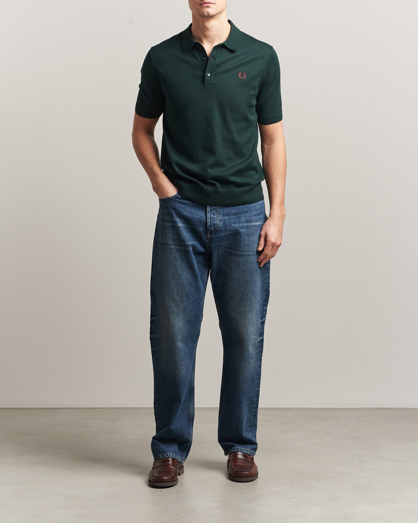 Herren | Poloshirts | Fred Perry | Cotton Knitted Polo Grassroots Green
