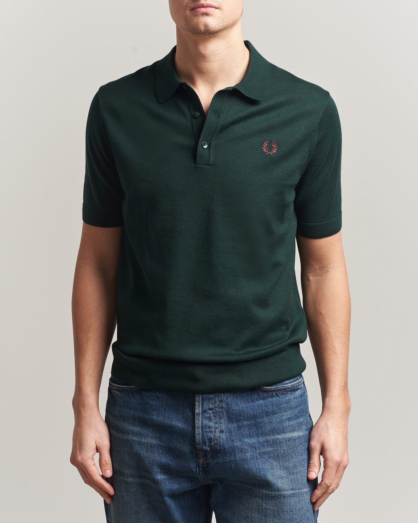 Herren | Poloshirts | Fred Perry | Cotton Knitted Polo Grassroots Green