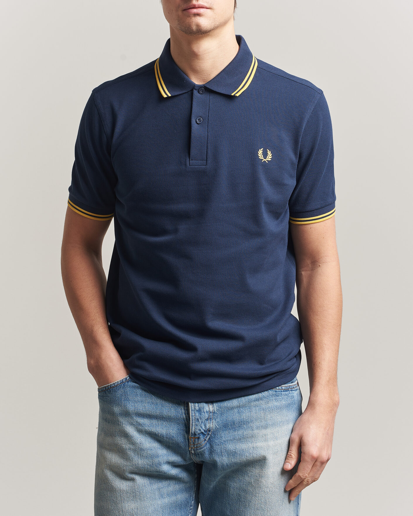 Herren | Poloshirts | Fred Perry | Twin Tipped Polo Shirt Tennis Blue