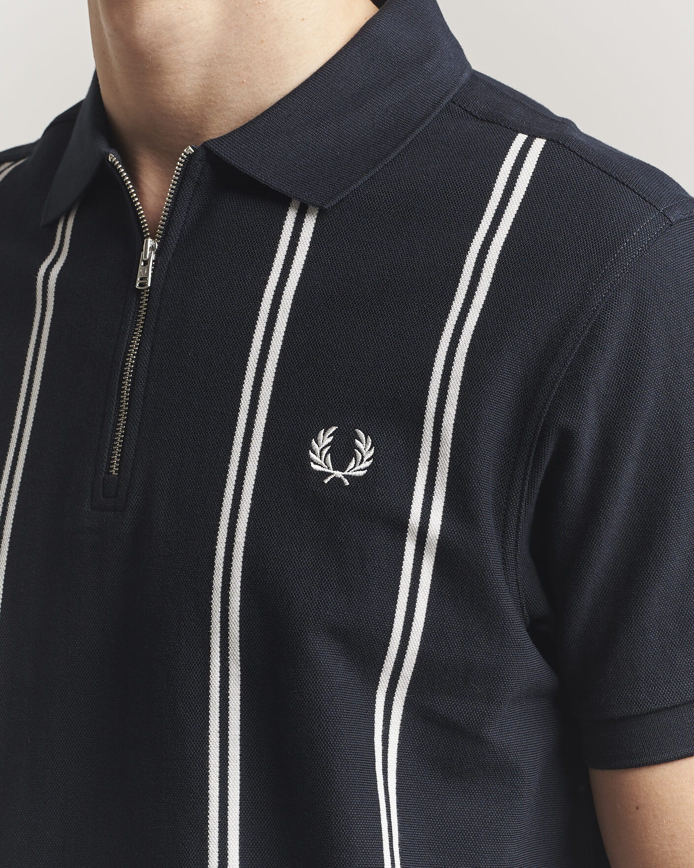 Herren | Poloshirts | Fred Perry | Vertical Striped Polo Navy