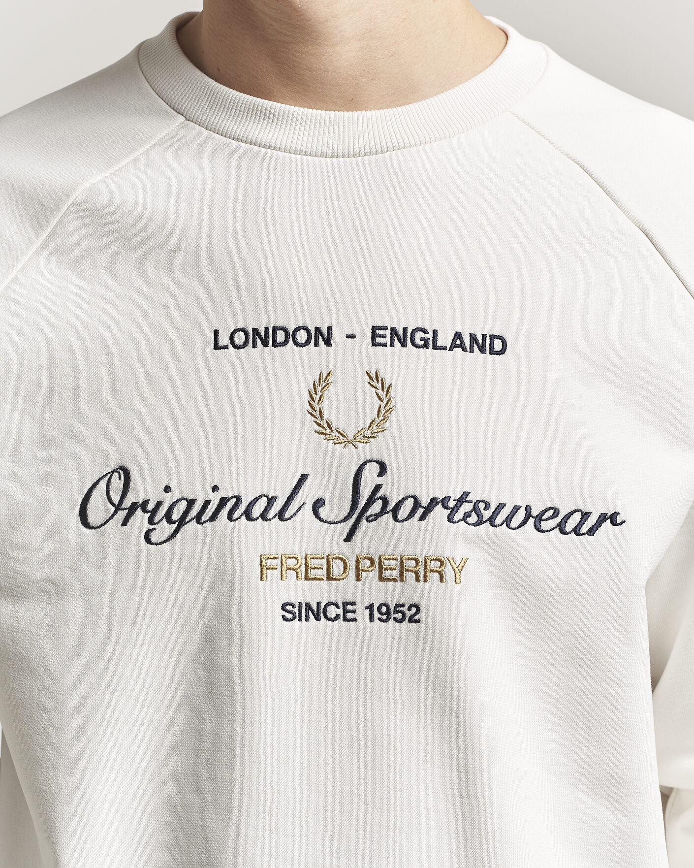 Herren | Pullover | Fred Perry | Original Sportswear Sweatshirt Snow White