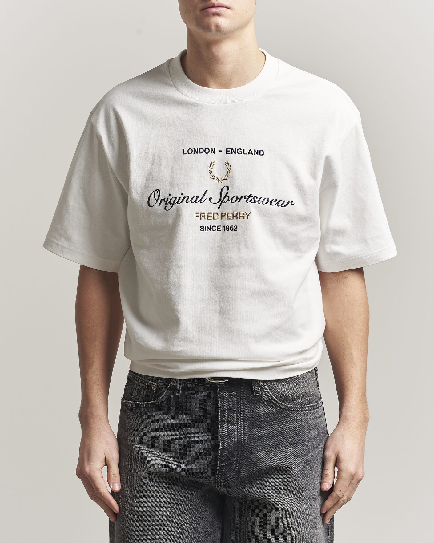 Herren | T-Shirts | Fred Perry | Original Sportswear T-Shirt Snow White