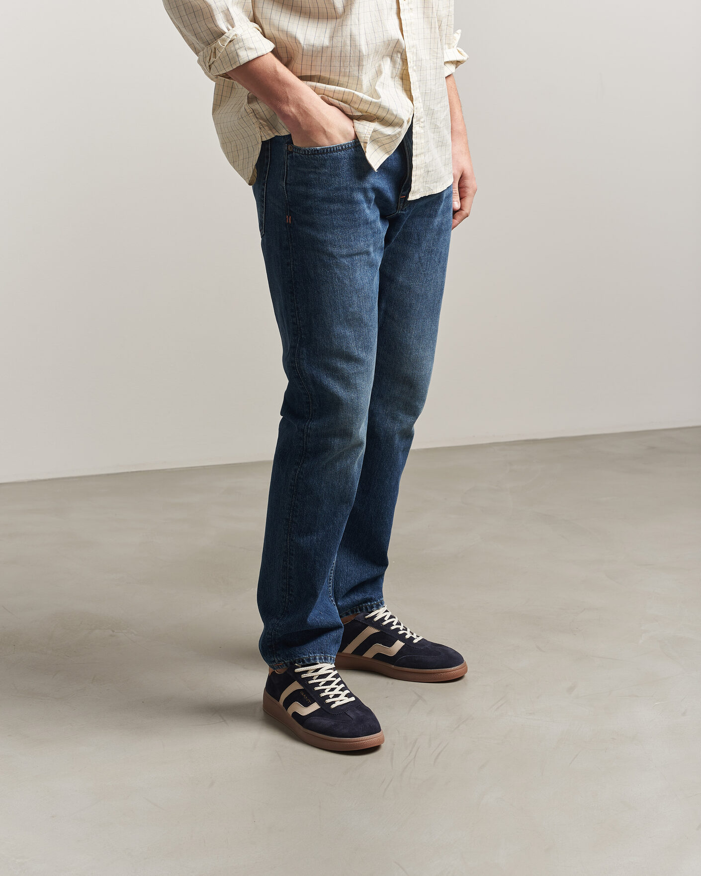 Herren | Sneaker | Gant | Cuzmo Suede Sneaker Marine/White