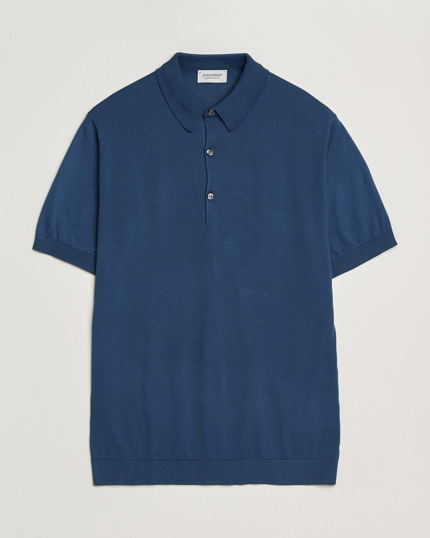Herren | Poloshirts | John Smedley | Adrian Slim Fit Sea Island Cotton Polo Delft Blue