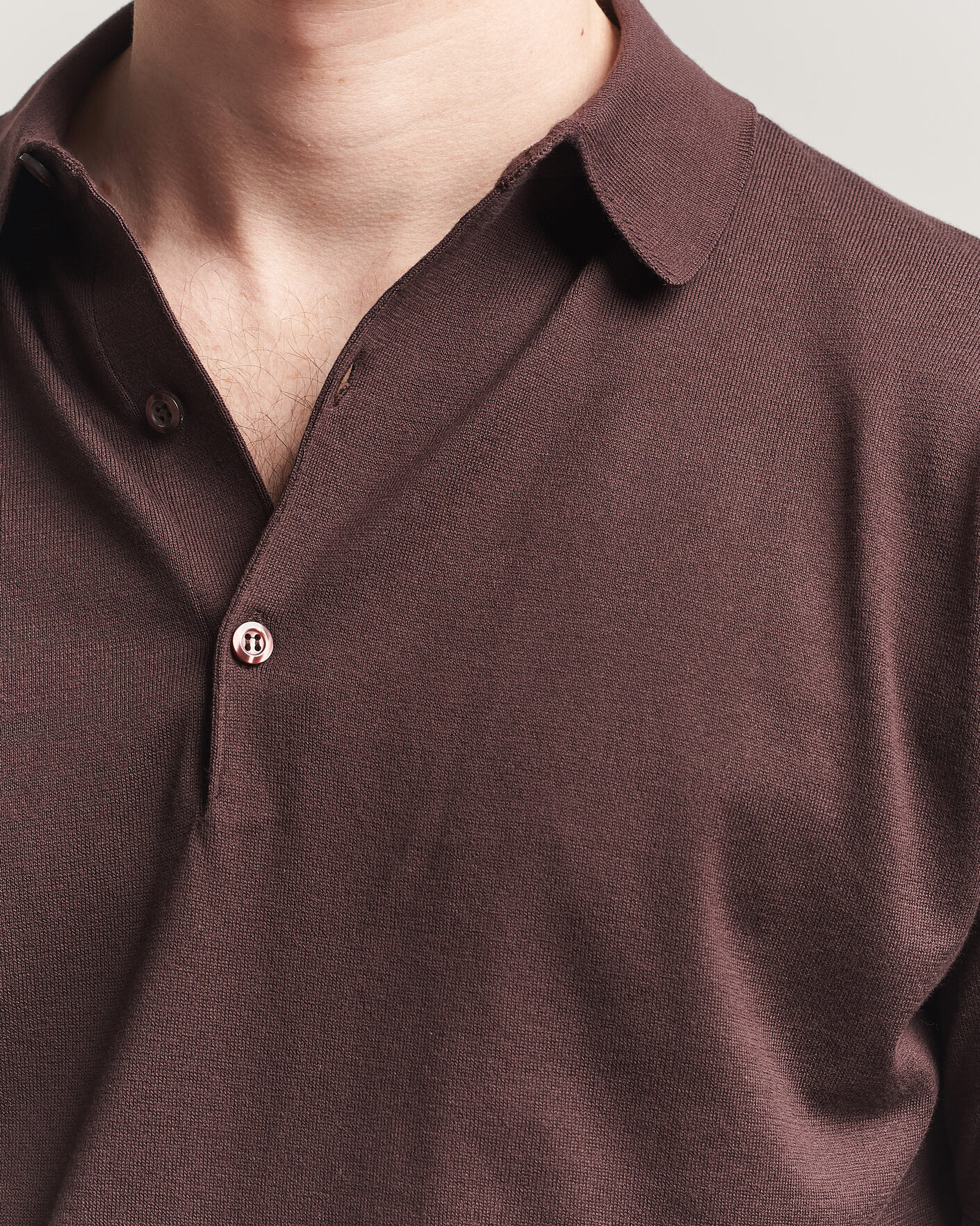 Herren | Poloshirts | John Smedley | Adrian Slim Fit Sea Island Cotton Polo Raisin Brown