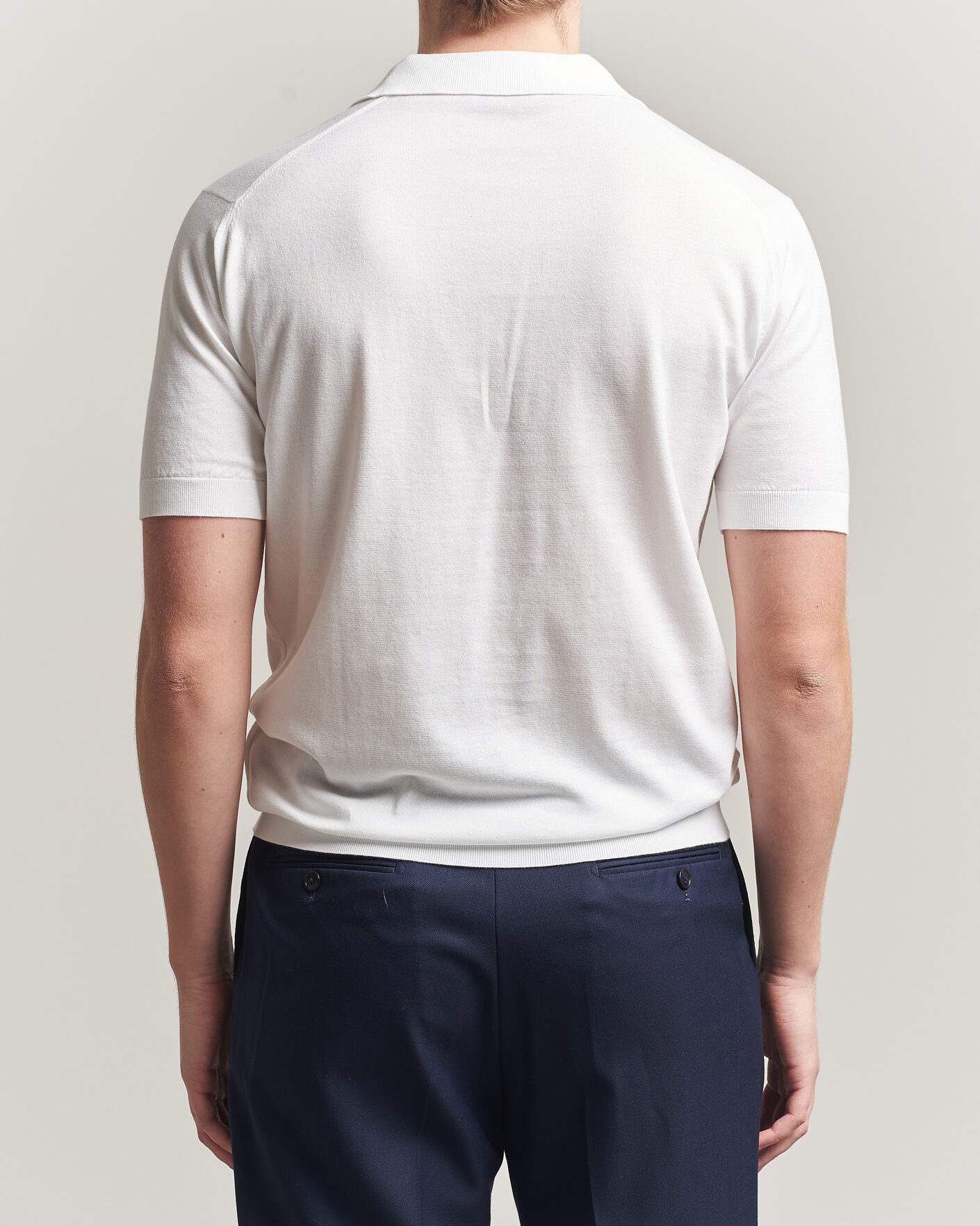 Herren | Poloshirts | John Smedley | Adrian Slim Fit Sea Island Cotton Polo White