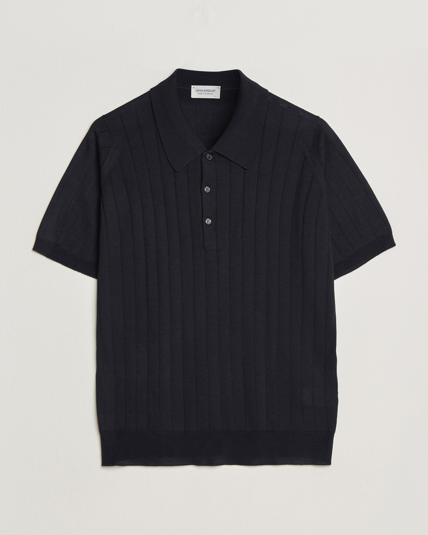Herren | Poloshirts | John Smedley | Williams Merino/Cotton Knitted Polo Navy