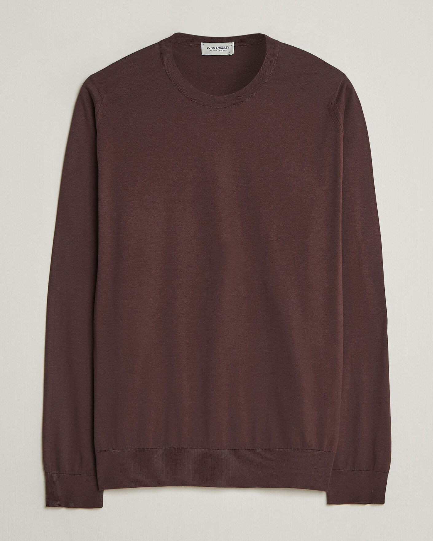 Herren | Pullover | John Smedley | Rowland Sea Island Crew Neck Pullover Raisin Brown