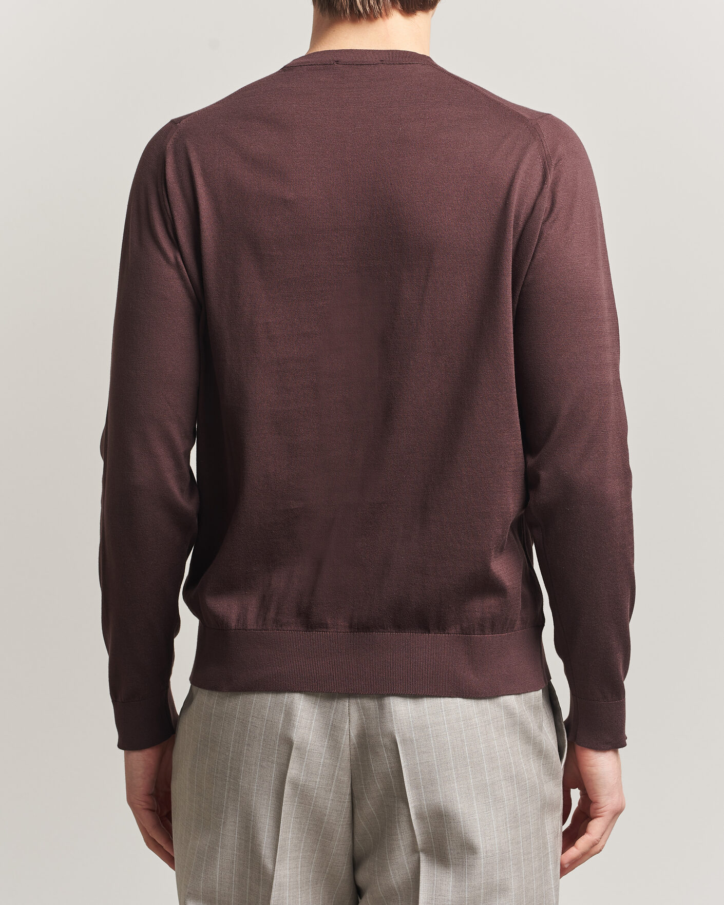 Herren | Pullover | John Smedley | Rowland Sea Island Crew Neck Pullover Raisin Brown