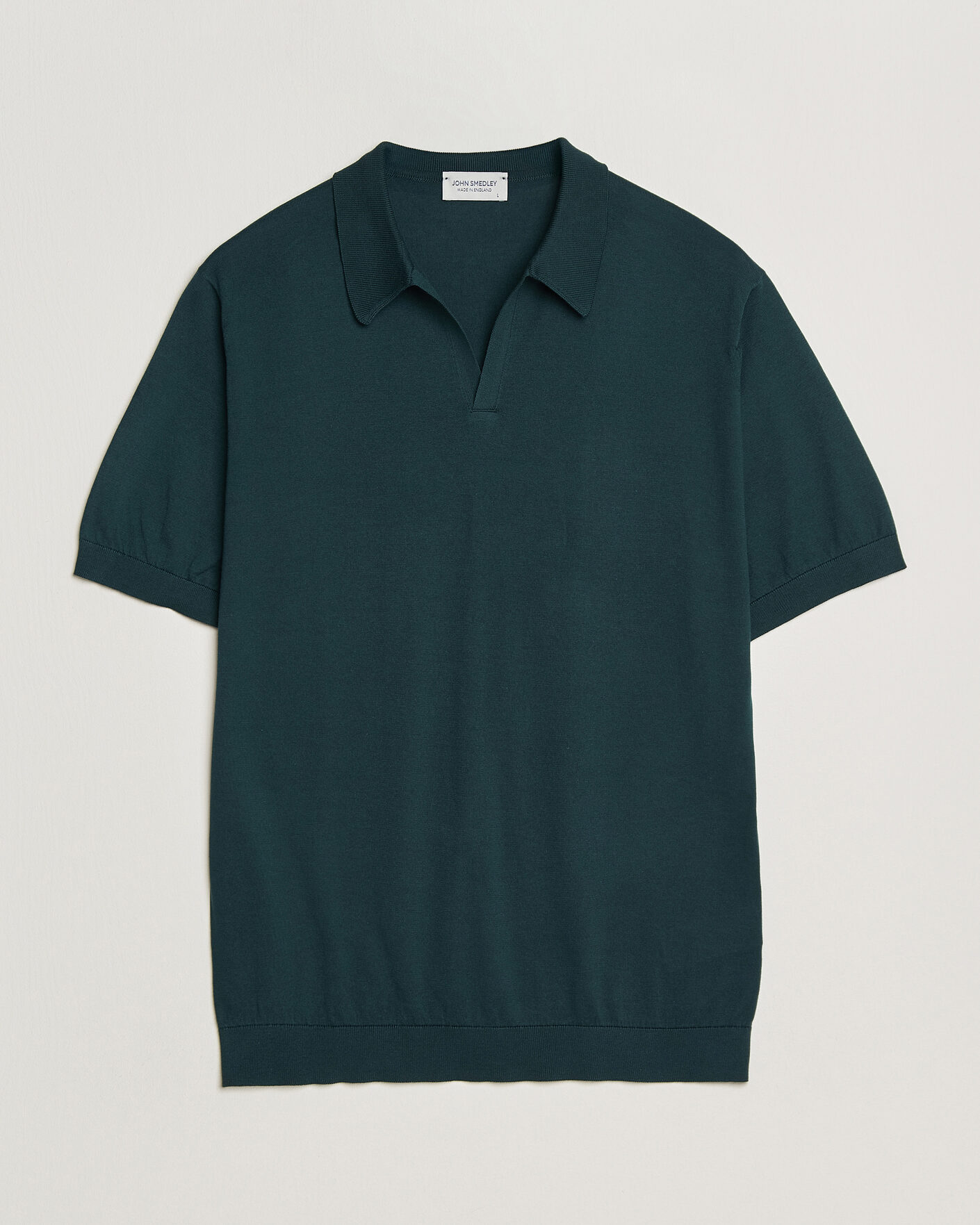 Herren | Poloshirts | John Smedley | Noah Open Collar Sea Island Polo Rainforest