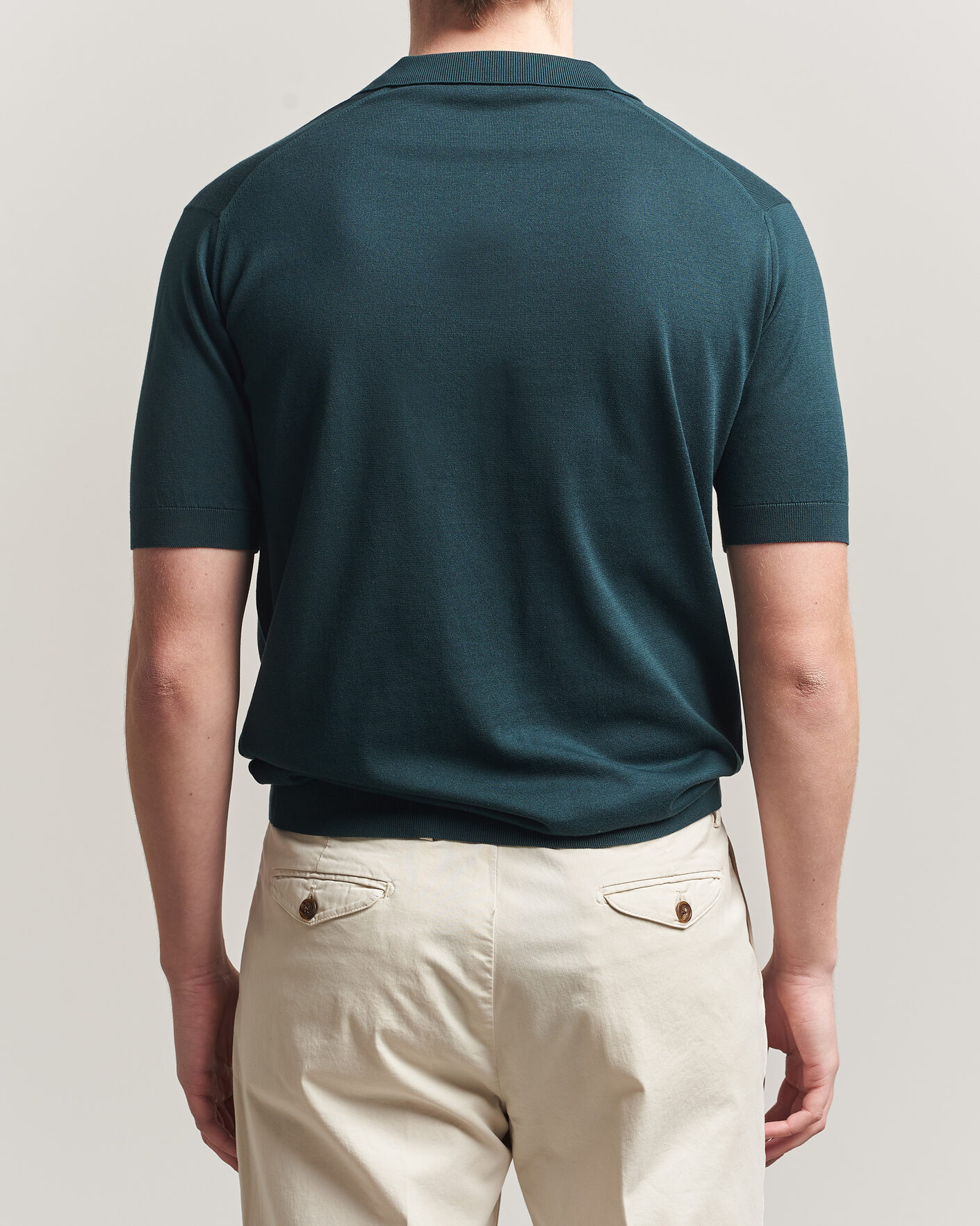Herren | Poloshirts | John Smedley | Noah Open Collar Sea Island Polo Rainforest