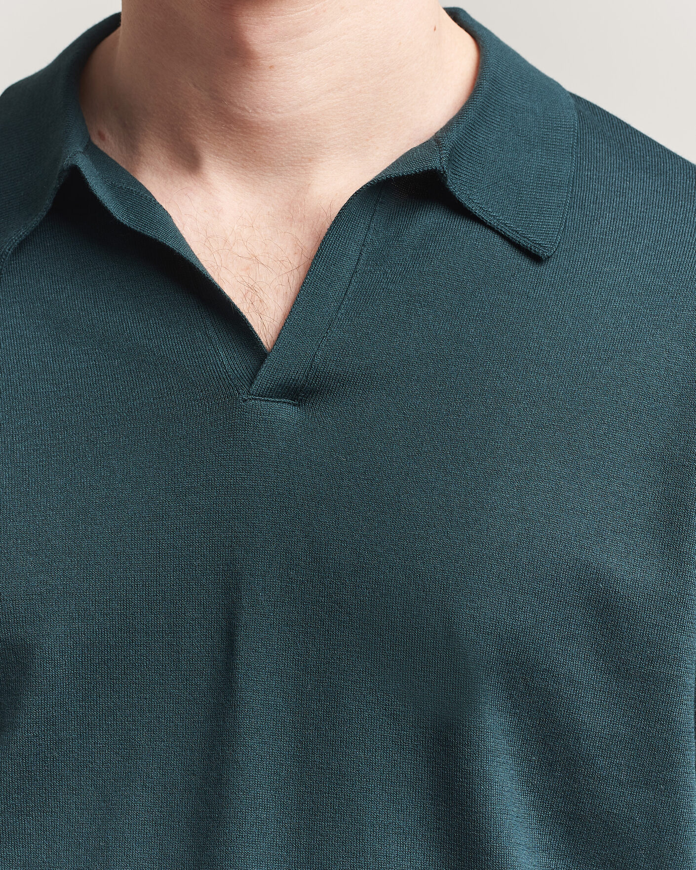 Herren | Poloshirts | John Smedley | Noah Open Collar Sea Island Polo Rainforest