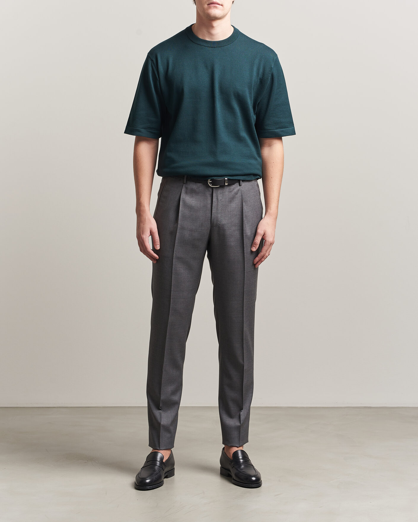 Herren | T-Shirts | John Smedley | Tindall Sea Island Cotton T-Shirt Rainforest