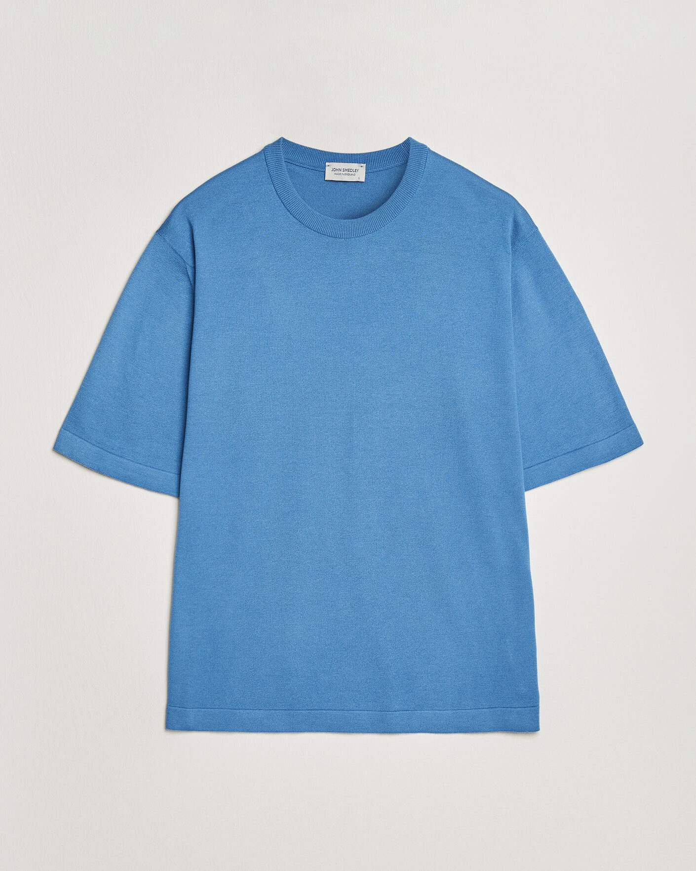 Herren | T-Shirts | John Smedley | Tindall Sea Island Cotton T-Shirt Skye Blue
