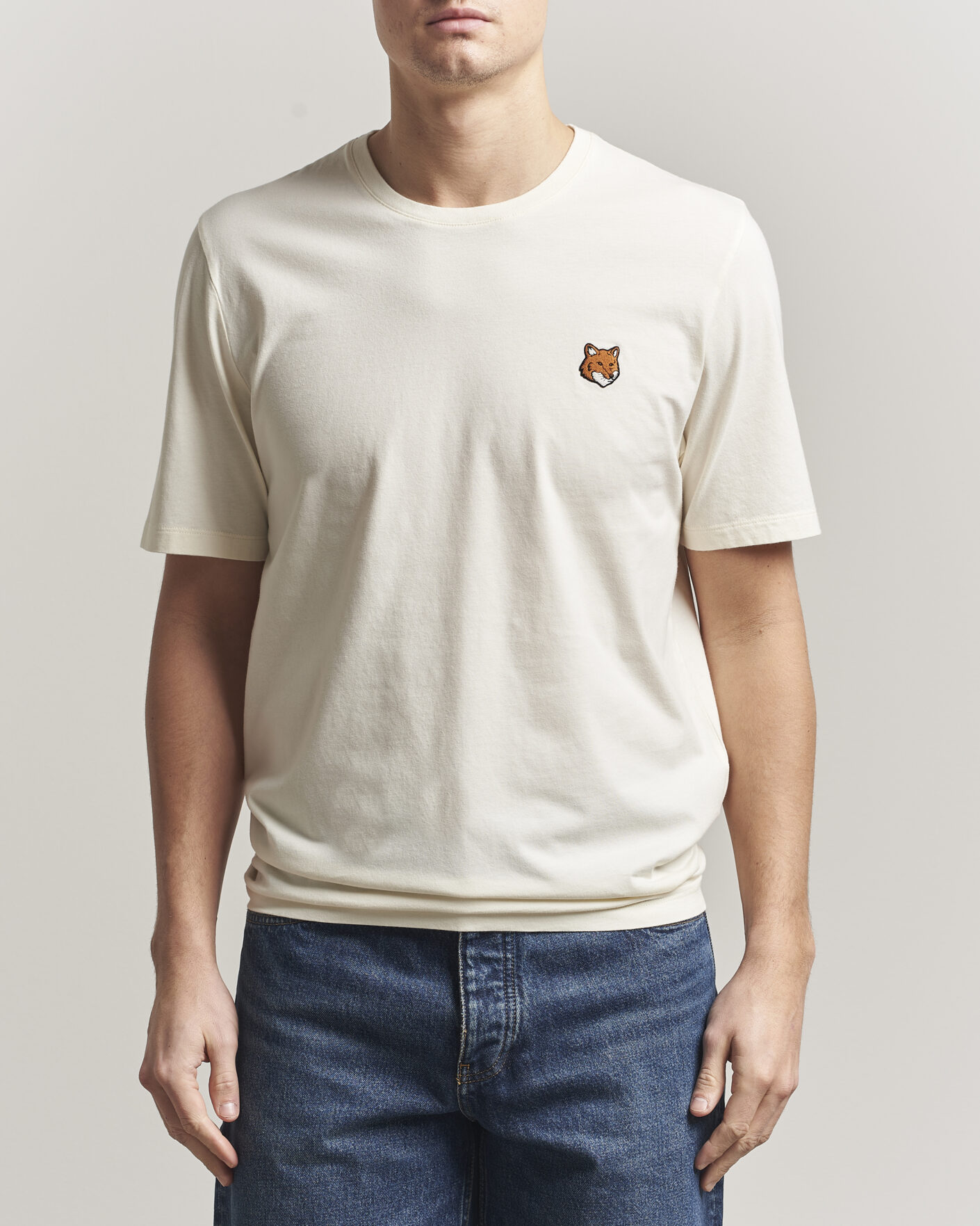Herren | T-Shirts | Maison Kitsuné | Fox Head T-Shirt Noble Beige