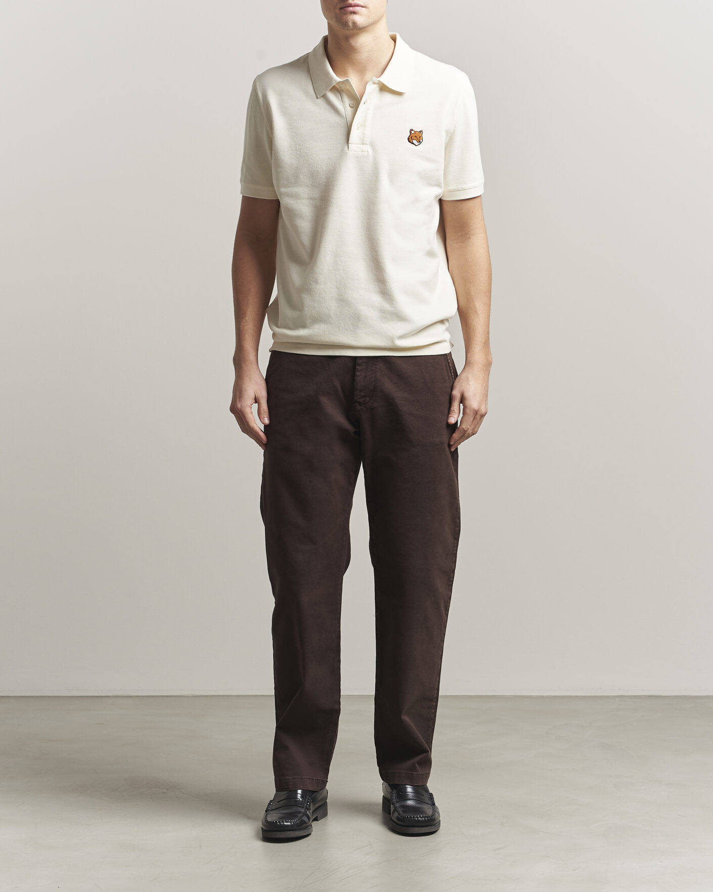 Herren | Poloshirts | Maison Kitsuné | Fox Head Polo Noble Beige