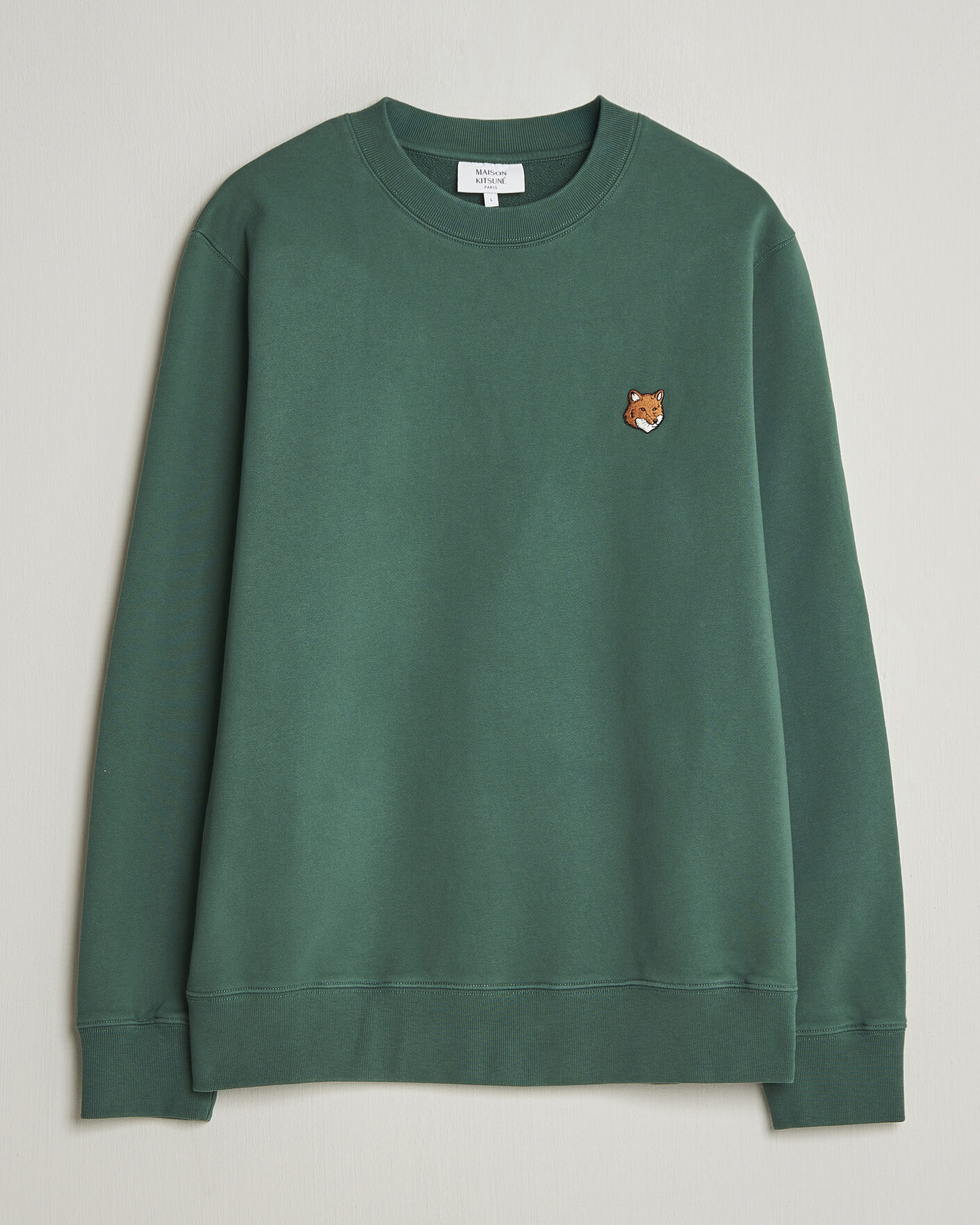 Herren | Pullover | Maison Kitsuné | Fox Head Sweatshirt Bottle Green