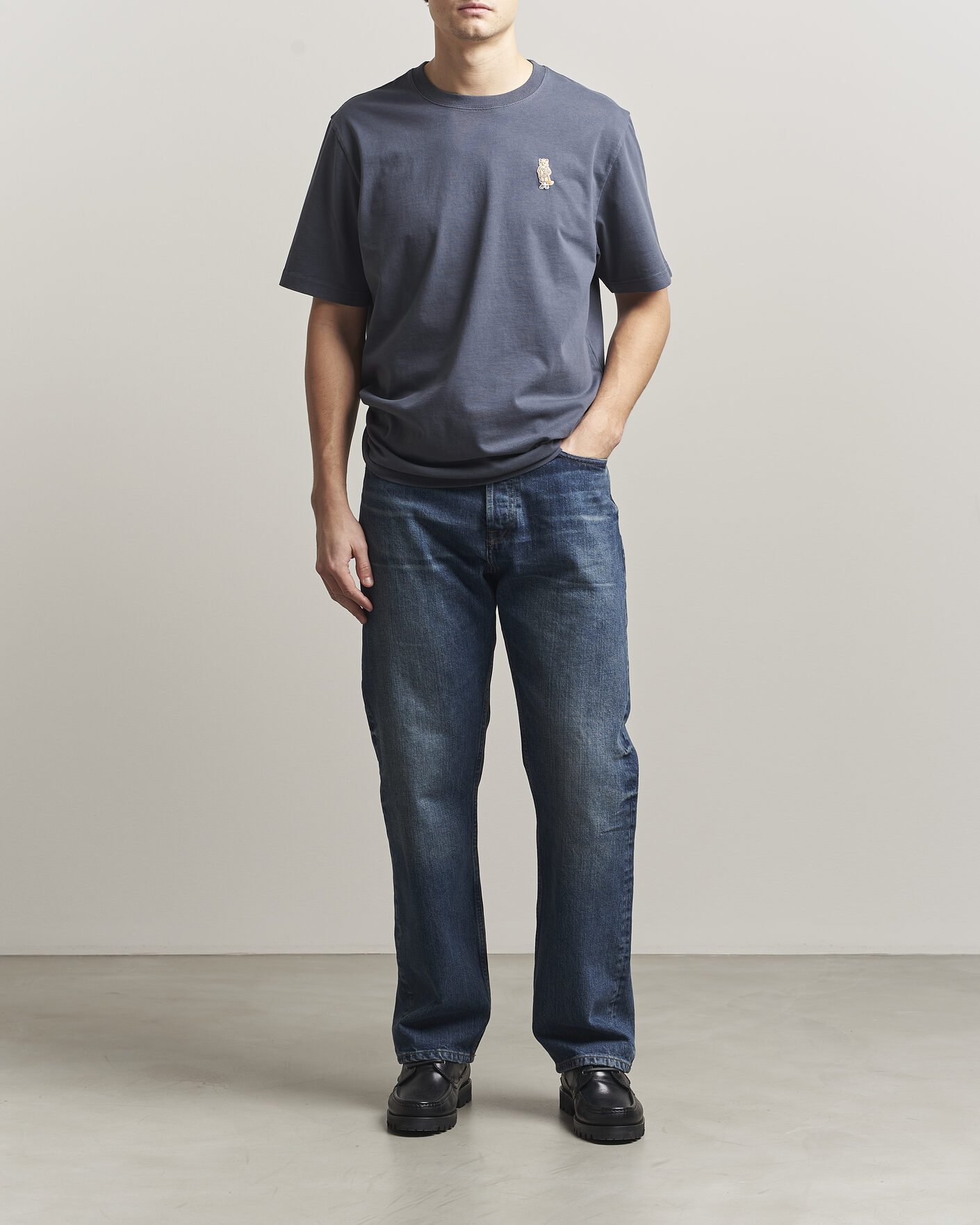 Herren | T-Shirts | Maison Kitsuné | Dressed Fox T-Shirt Shadow Blue