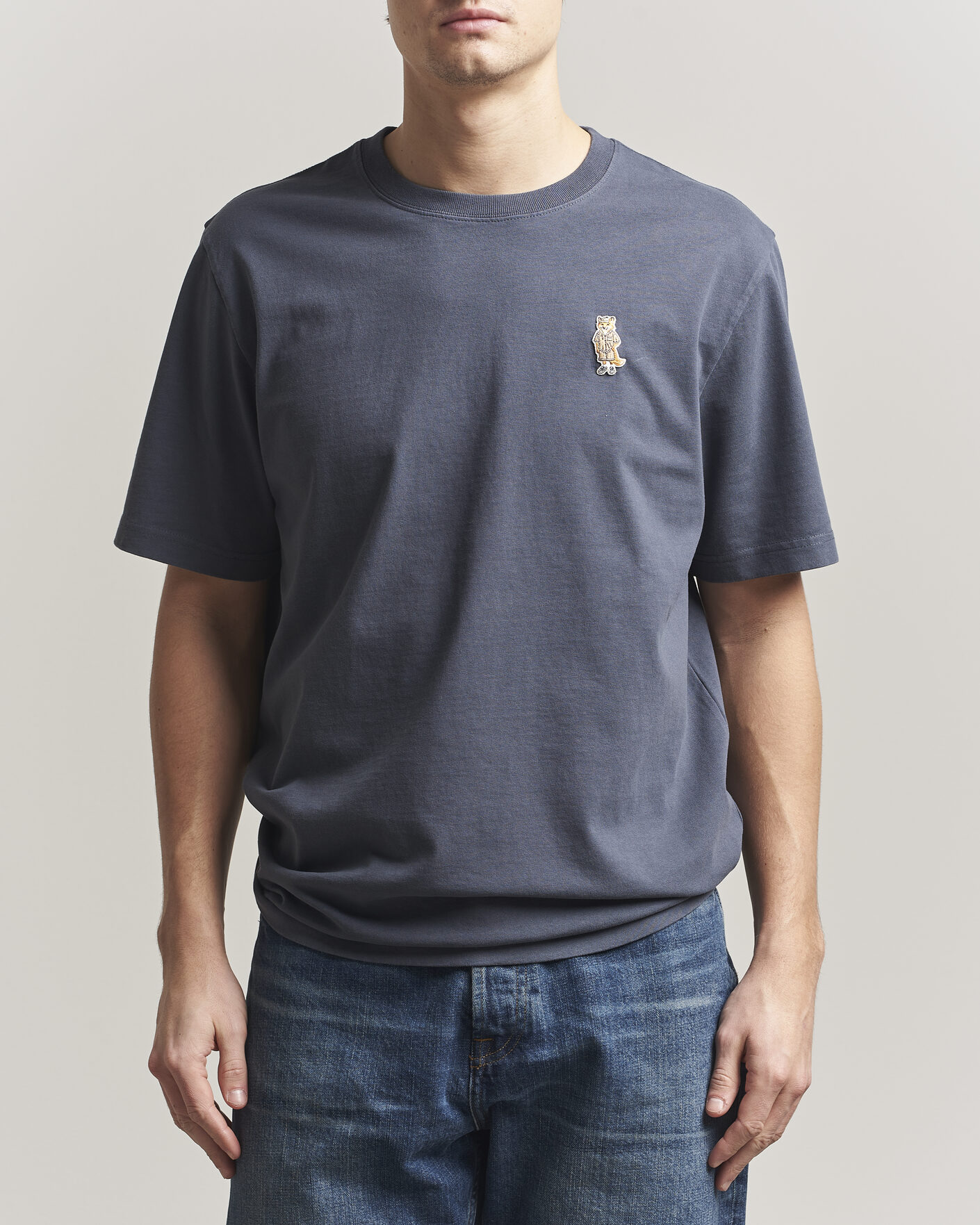 Herren | T-Shirts | Maison Kitsuné | Dressed Fox T-Shirt Shadow Blue