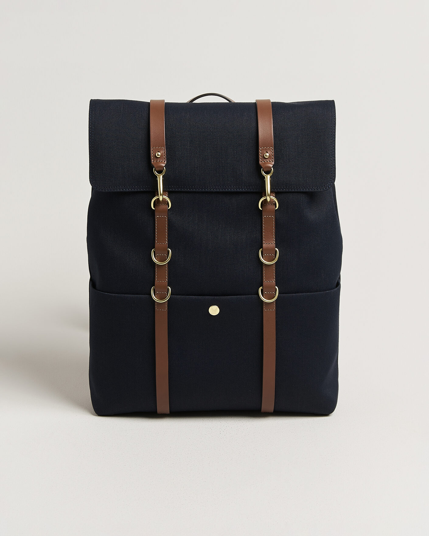 Herren | Taschen | Mismo | M/S Nylon Backpack Deep Sea Blue/Cuoio