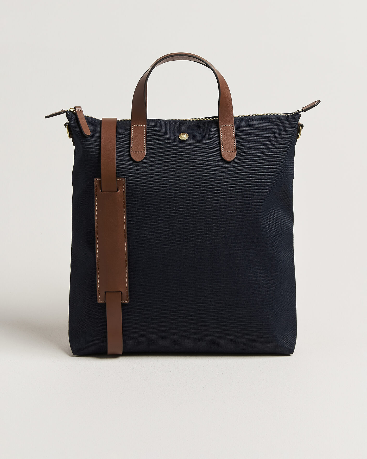 Herren | Taschen | Mismo | M/S Canvas Shopper Deep Sea Blue/Cuoio
