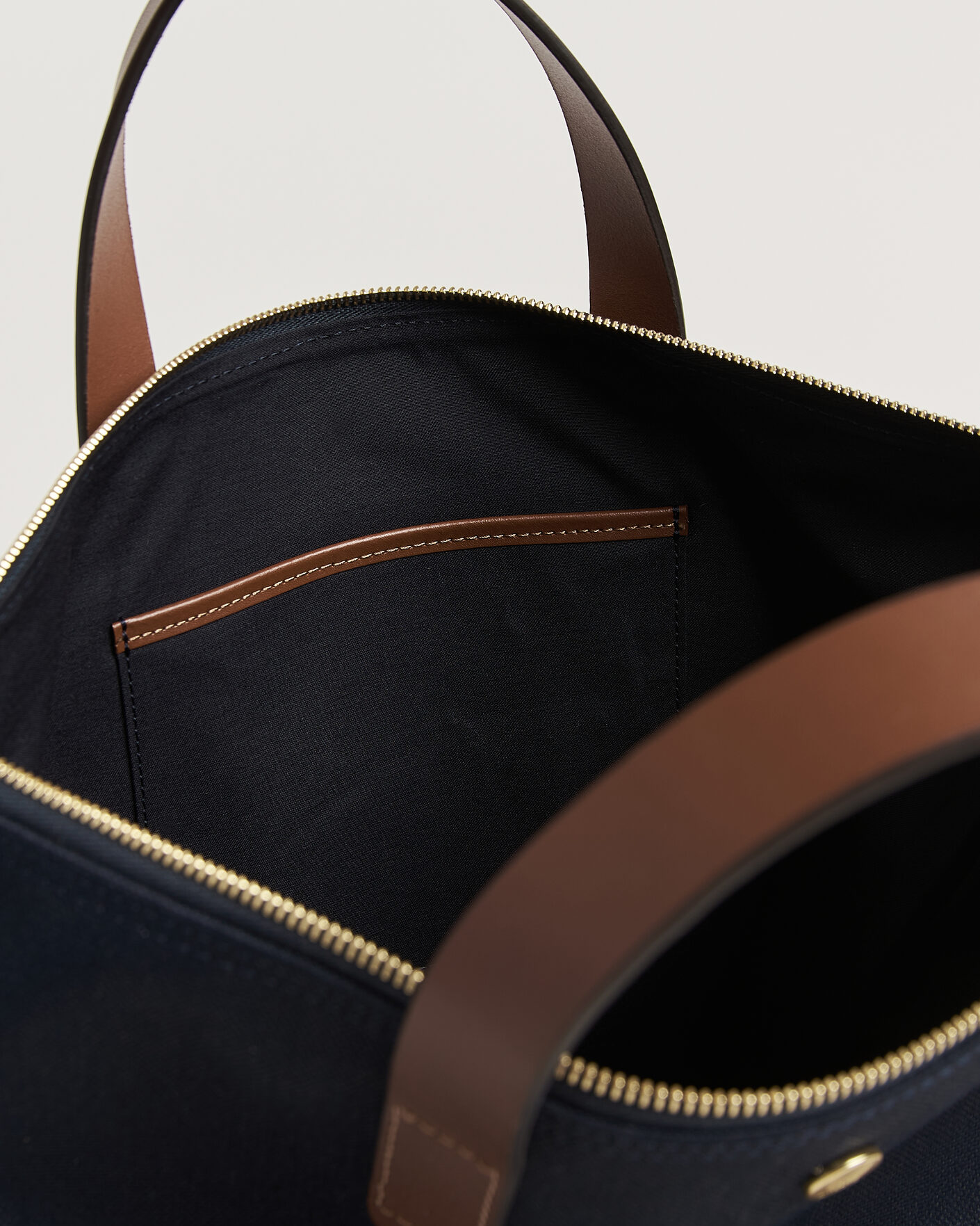 Herren | Taschen | Mismo | M/S Canvas Shopper Deep Sea Blue/Cuoio