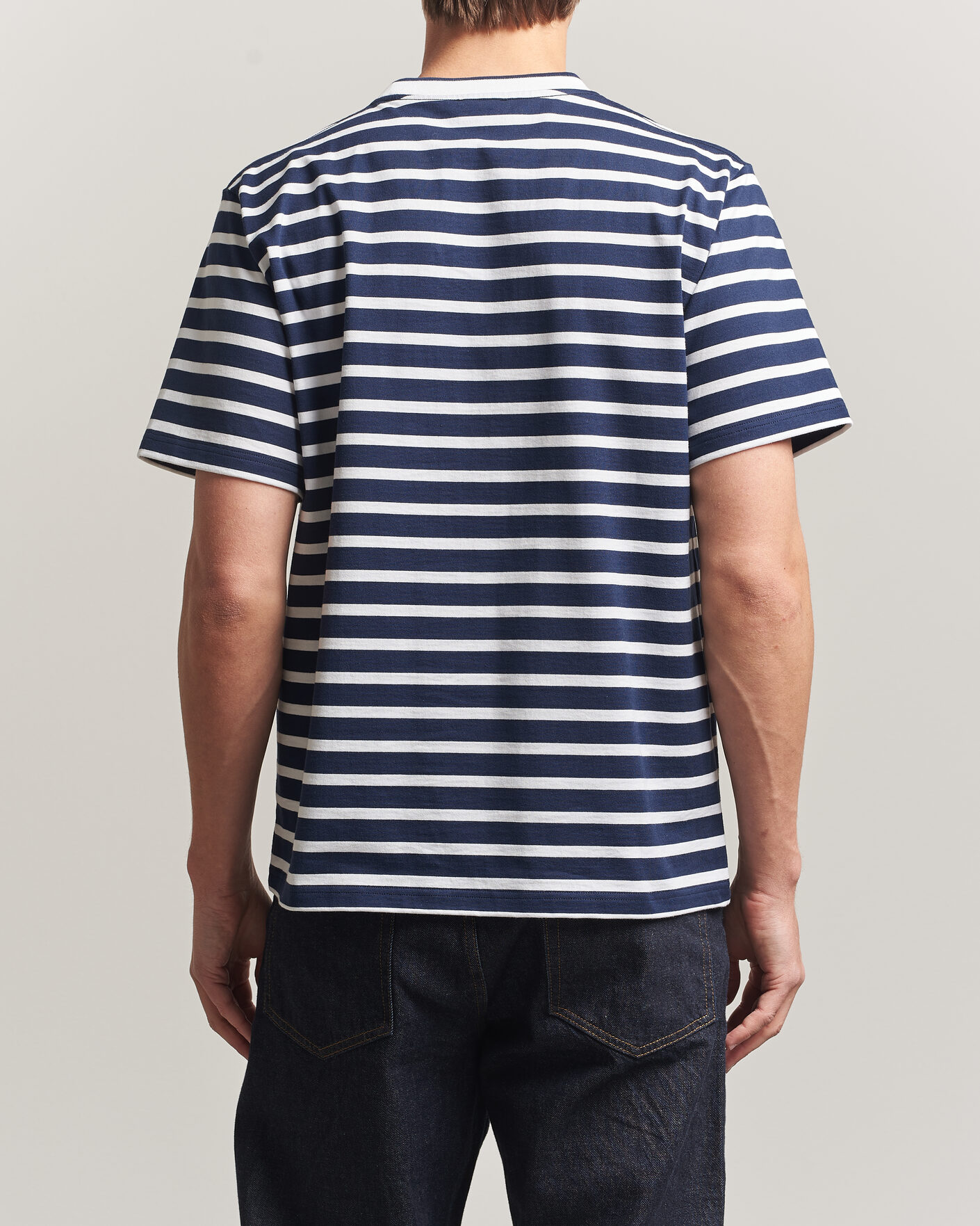 Herren | T-Shirts | Armor-lux | Heritage Callac Stripe T-Shirt Marine/Blanc