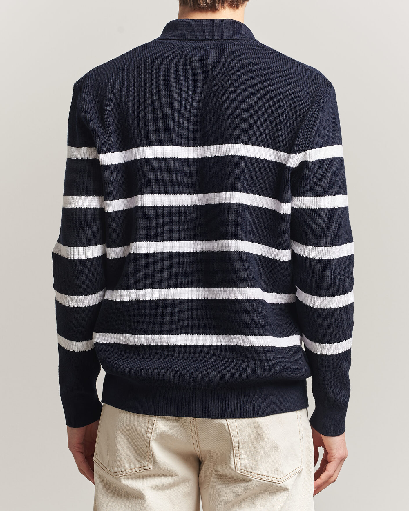 Herren | Pullover | Armor-lux | Heritage Knitted Polo Marine/Blanc
