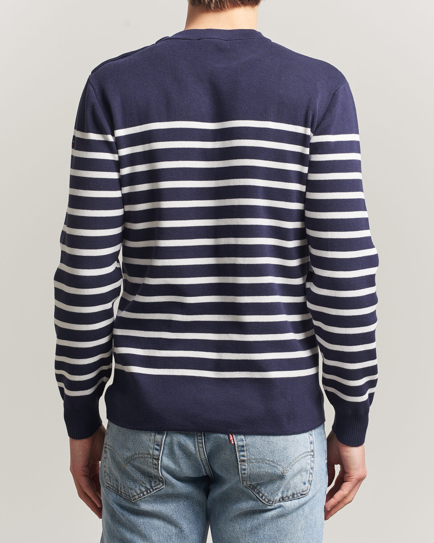 Herren | Pullover | Armor-lux | Groix Striped Sweater Navy/Nature