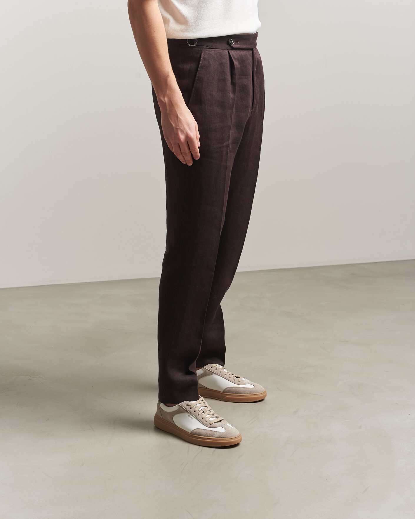 Herren | Sneaker | BOSS BLACK | Kieran Suede/Nylon Sneaker Medium Beige