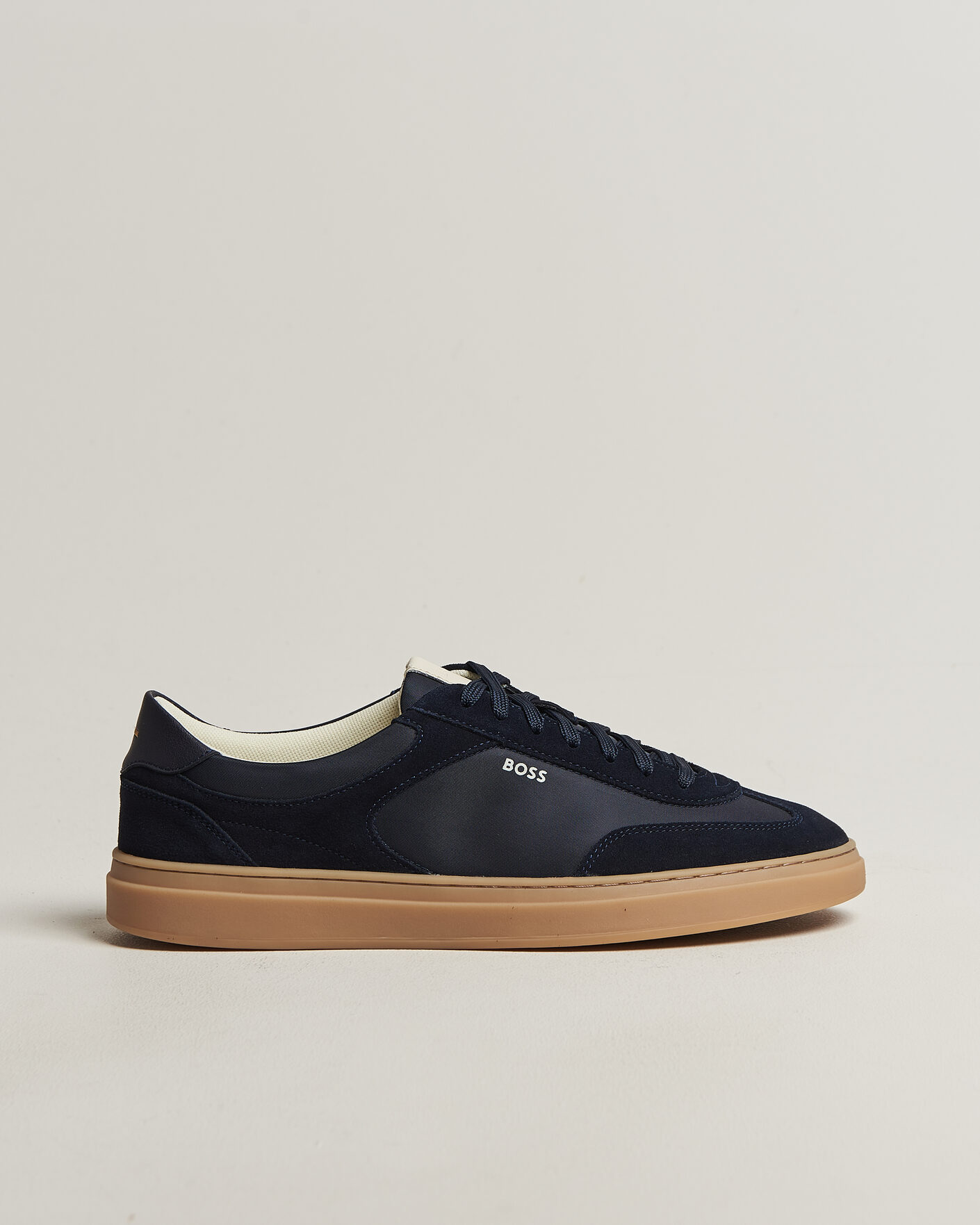 Herren | Sneaker | BOSS BLACK | Kieran Suede/Nylon Sneaker Dark Blue