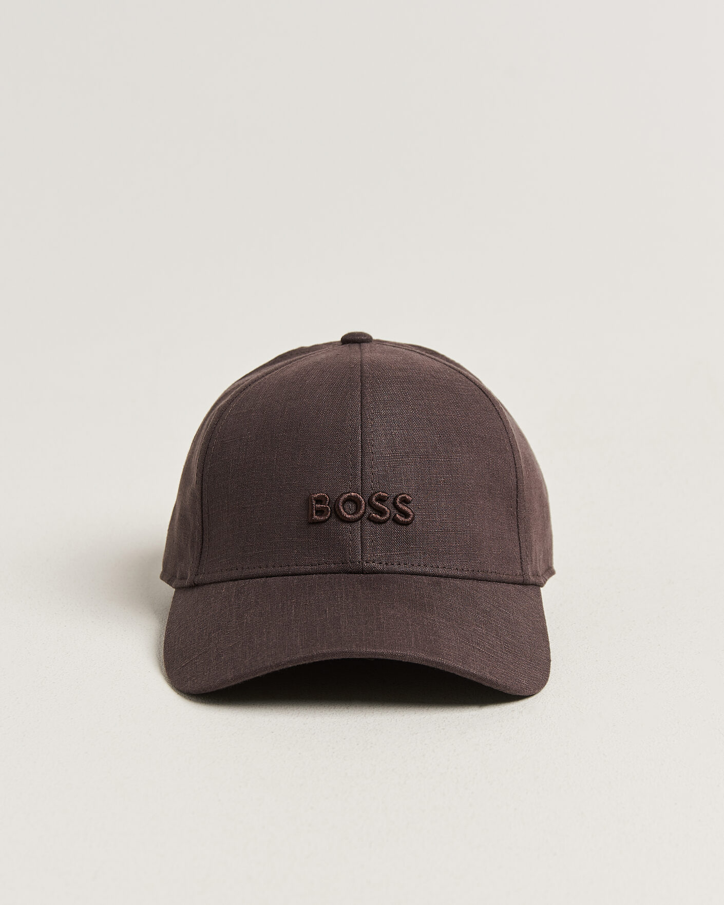 Herren | Hüte & Mützen | BOSS BLACK | Zed Linen Cap Dark Brown