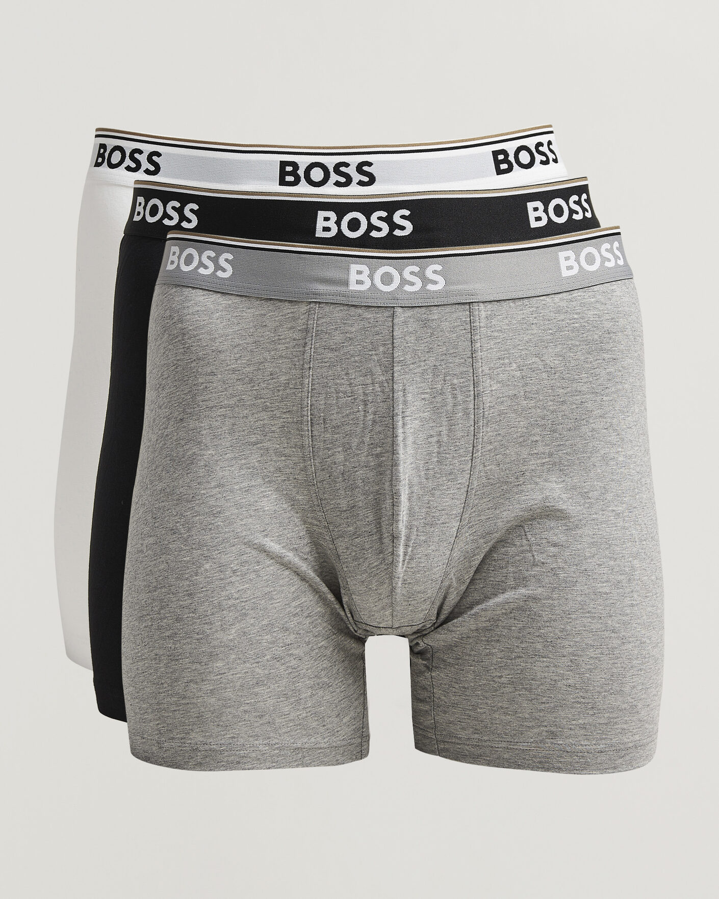 Herren | Unterwäsche | BOSS BLACK | 3-Pack Long Leg Boxer Black/Grey/White