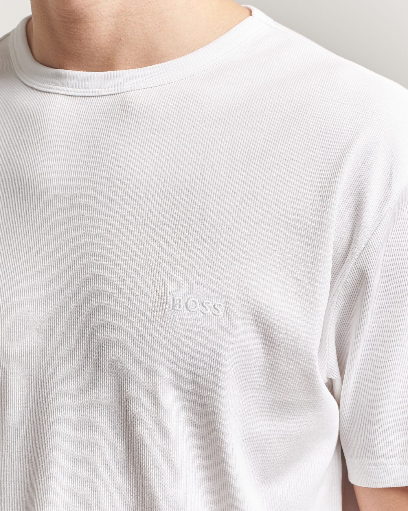 Herren | T-Shirts | BOSS BLACK | 2-Pack Ribbed T-Shirt White