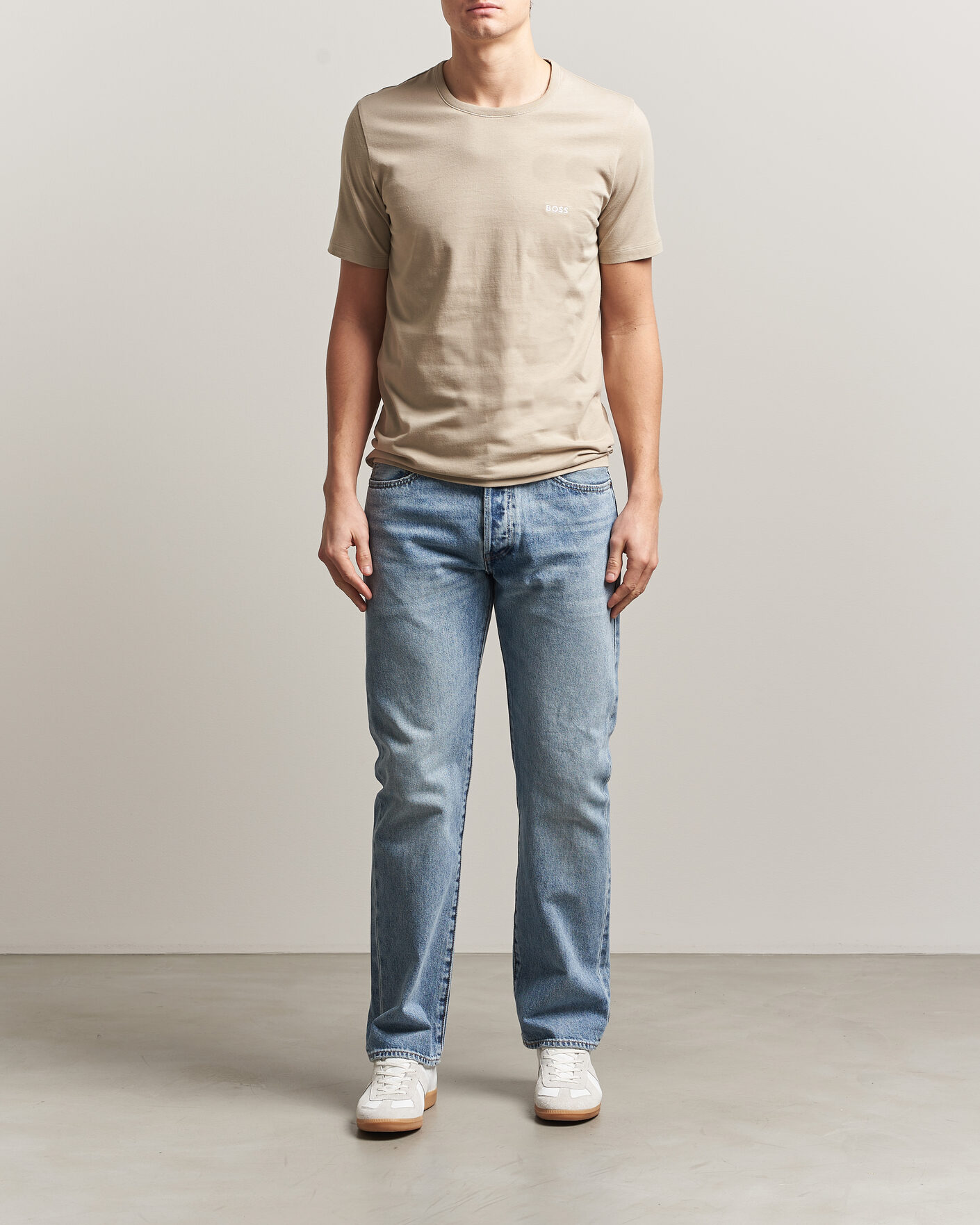 Herren | T-Shirts | BOSS BLACK | 3-Pack Crew Neck T-Shirt White/Blue/Beige